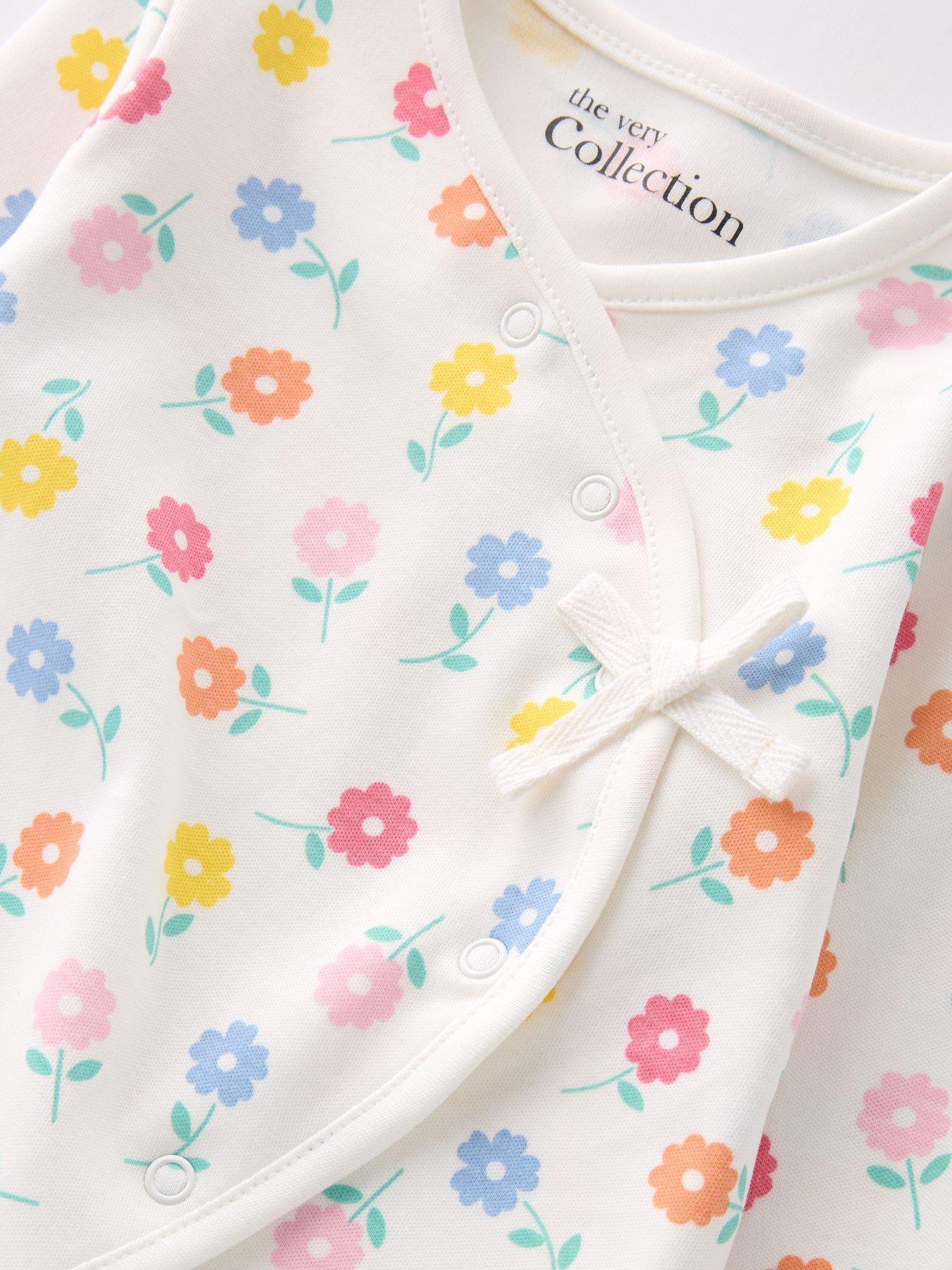 Image 3 of 5 of The Very Collection Floral Print Sleepsuit Set (0-3 months - 18-24 months)
