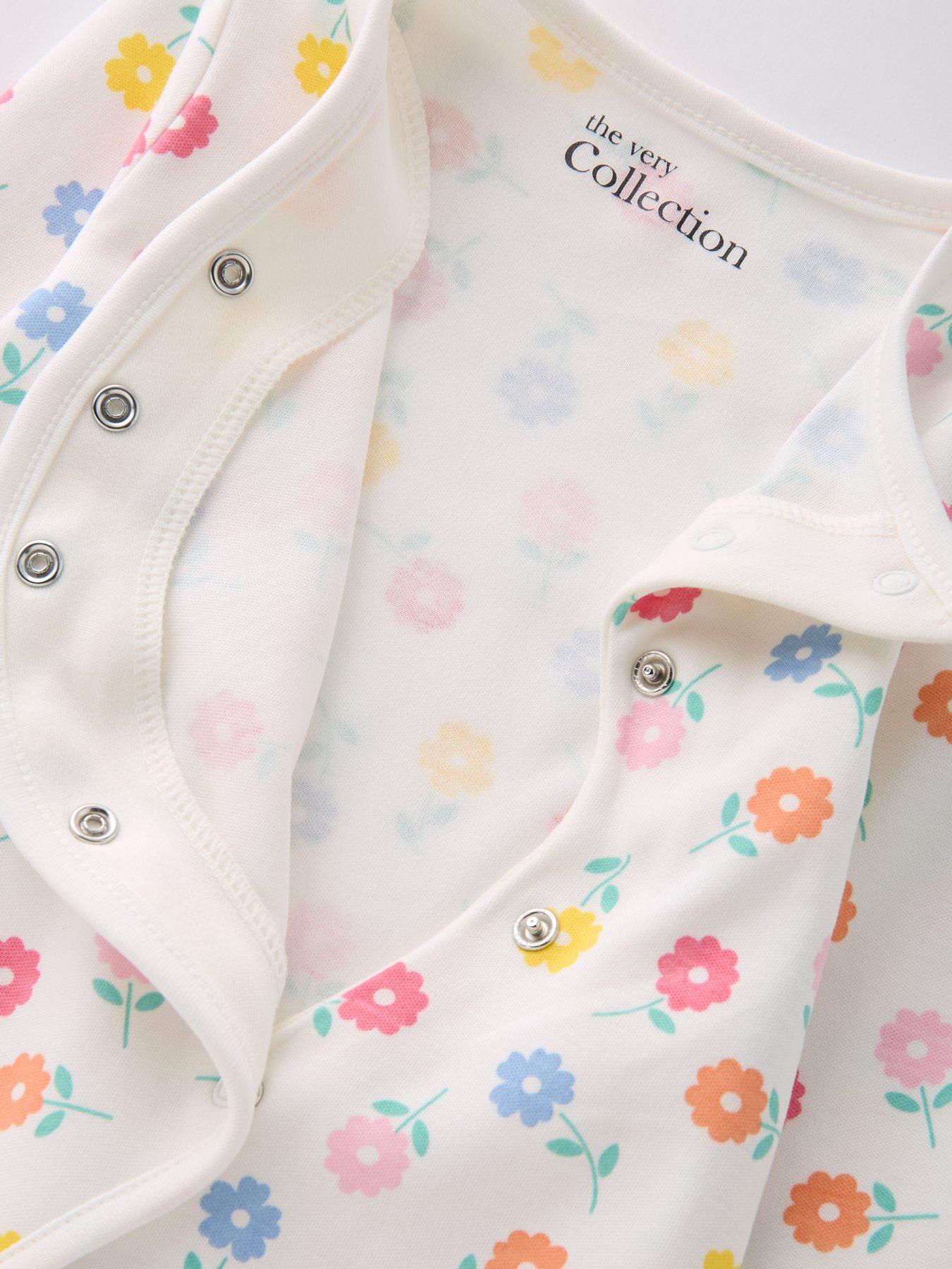 Image 5 of 5 of The Very Collection Floral Print Sleepsuit Set (0-3 months - 18-24 months)