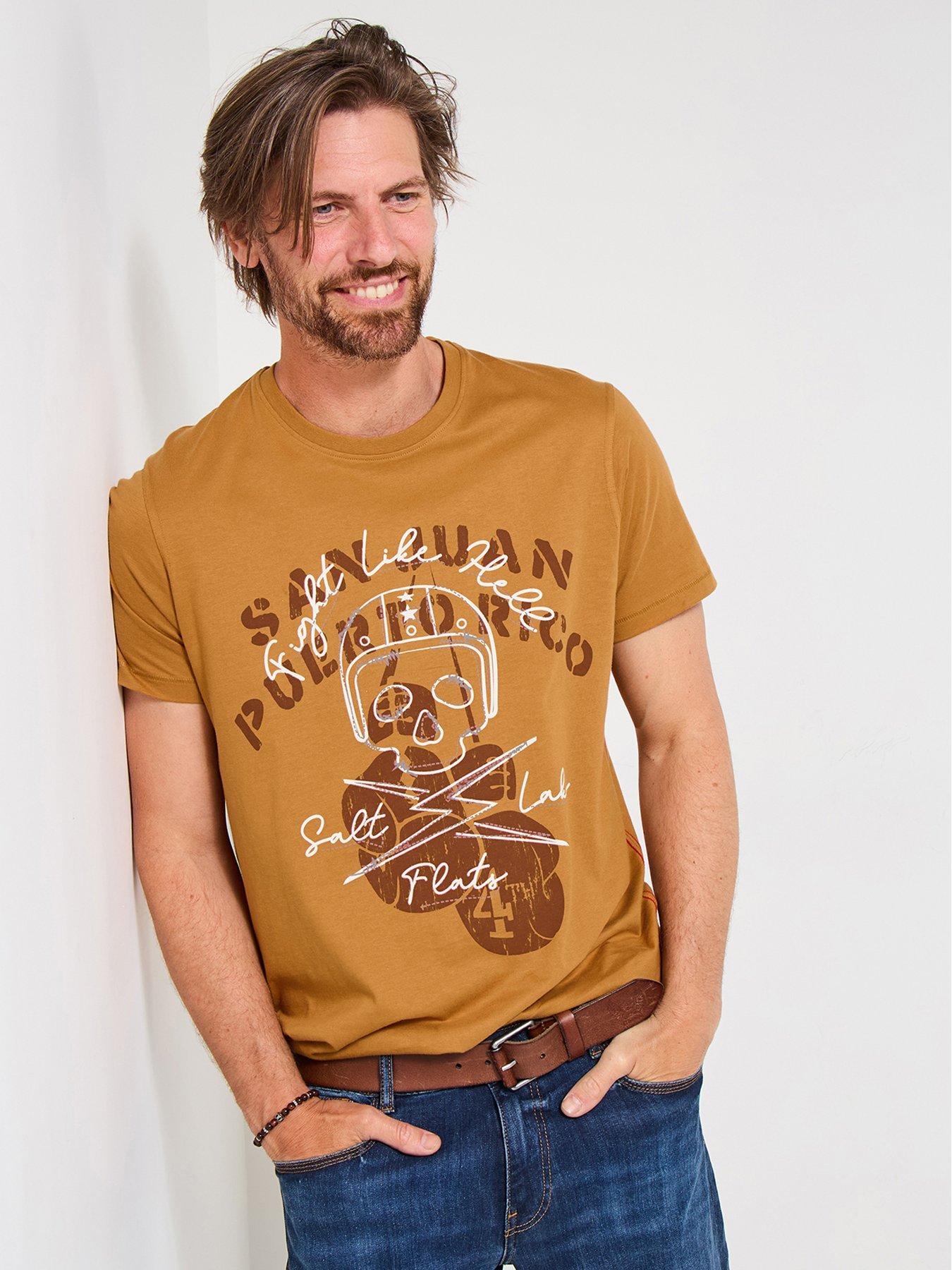 Joe Browns Biker Skull T Shirt - Orange