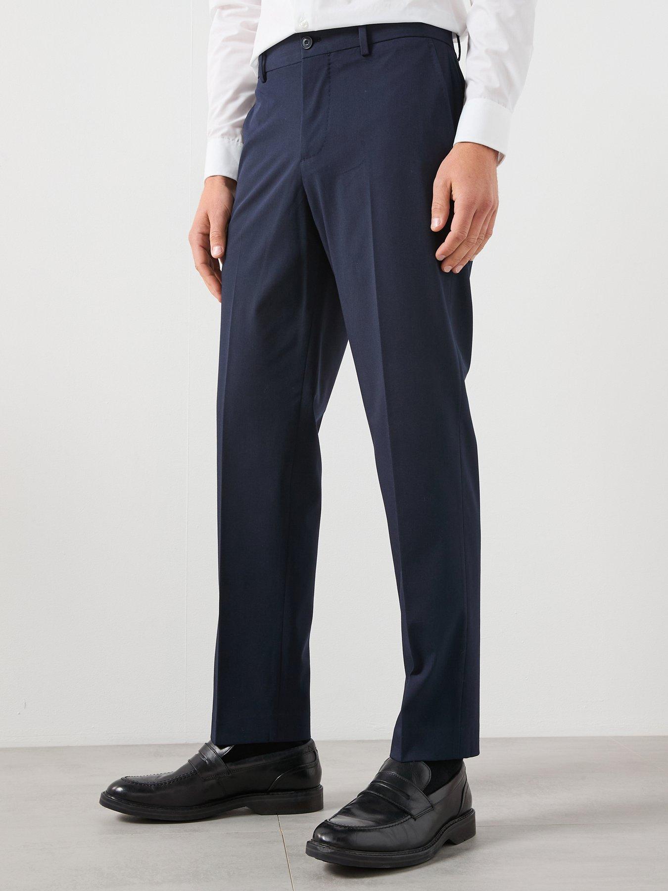 Image 1 of 6 of Mango Parioli Slim Suit Trousers - Navy