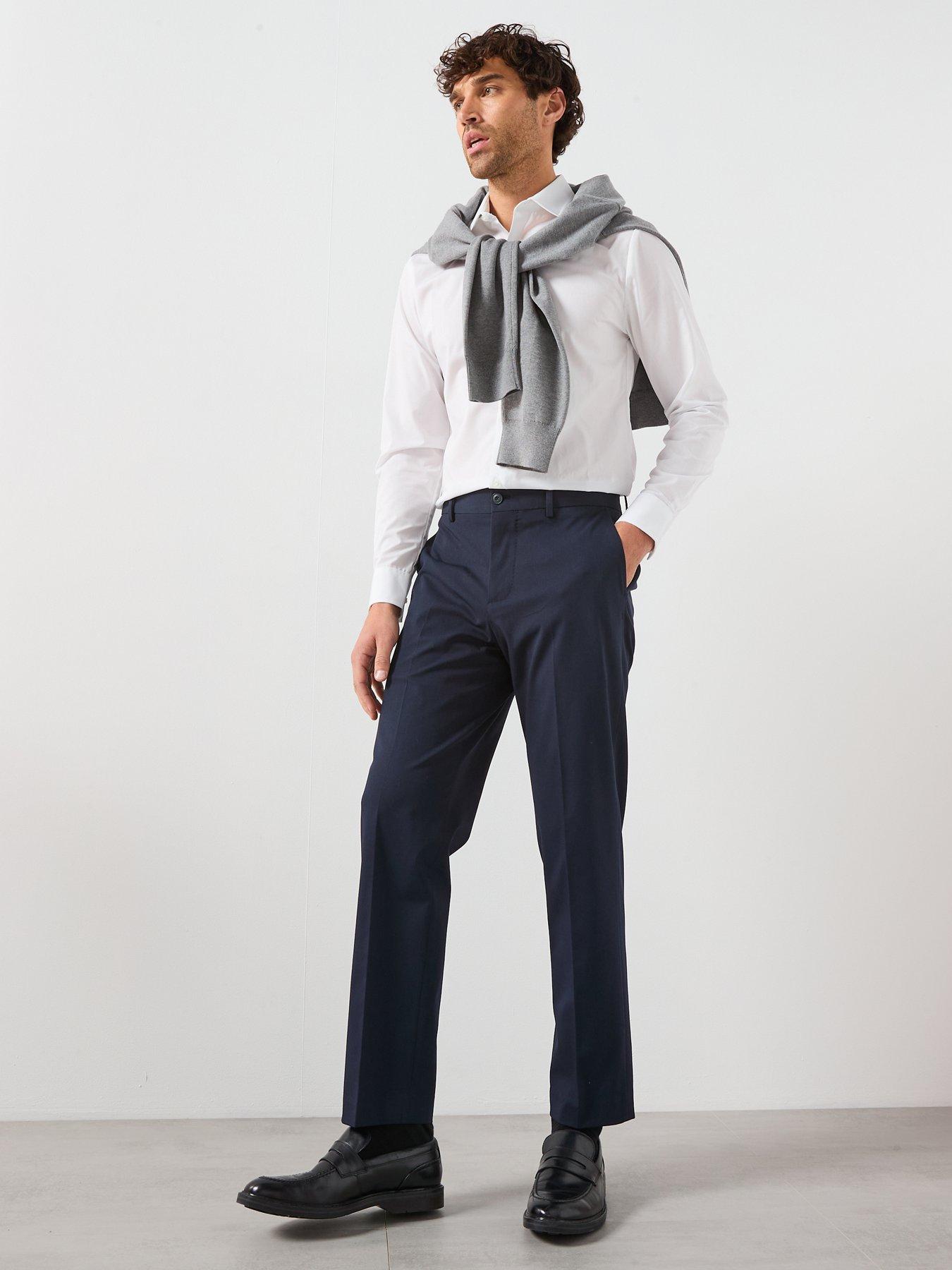Image 3 of 6 of Mango Parioli Slim Suit Trousers - Navy