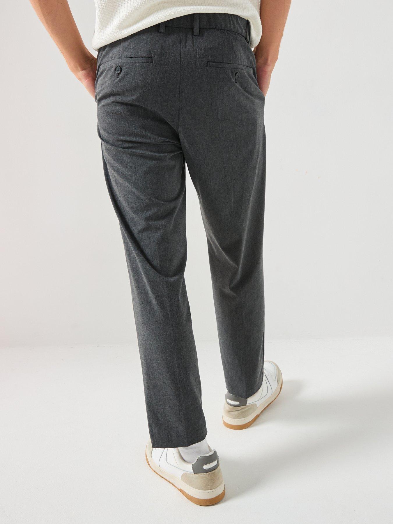 Image 2 of 5 of Mango Bologna Stretch Slim Trousers - Grey