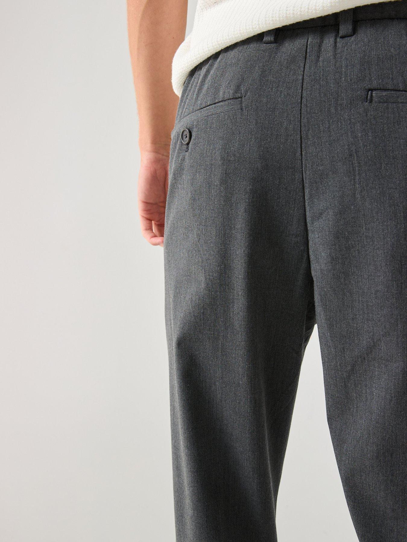 Image 4 of 5 of Mango Bologna Stretch Slim Trousers - Grey