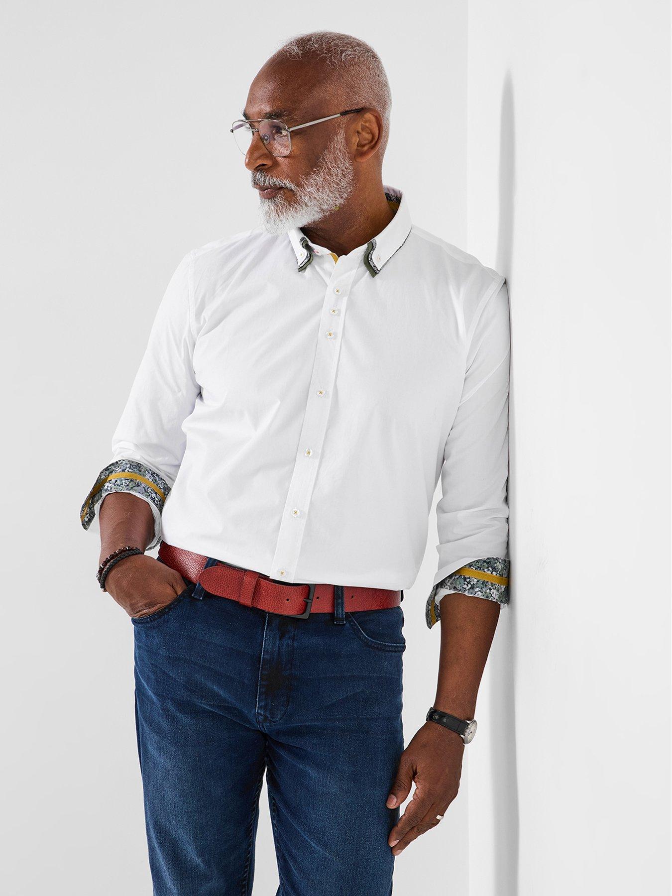 undefined Joe Browns Contrast Trim Triple Collar Long Sleeve Shirt