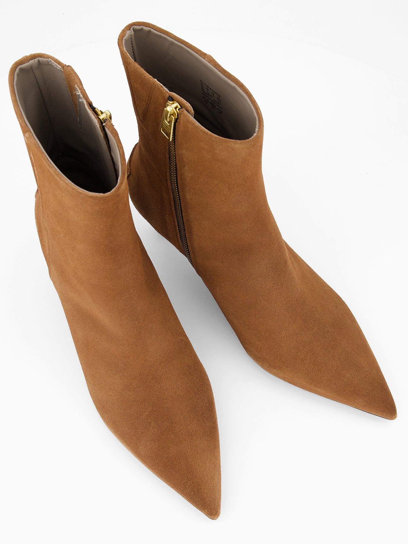 Image 3 of 7 of AllSaints Vivian Suede Boot - Brown