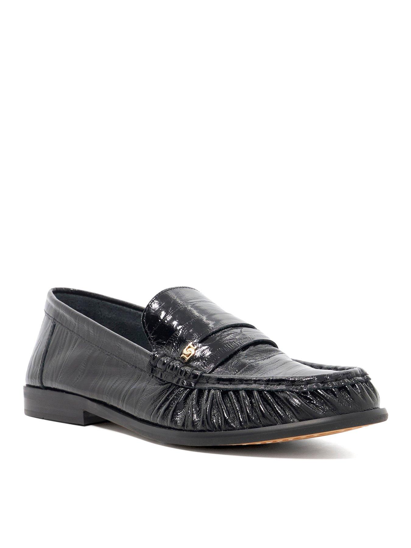 Image 2 of 6 of Dune London Grisella Leather Loafers - Black