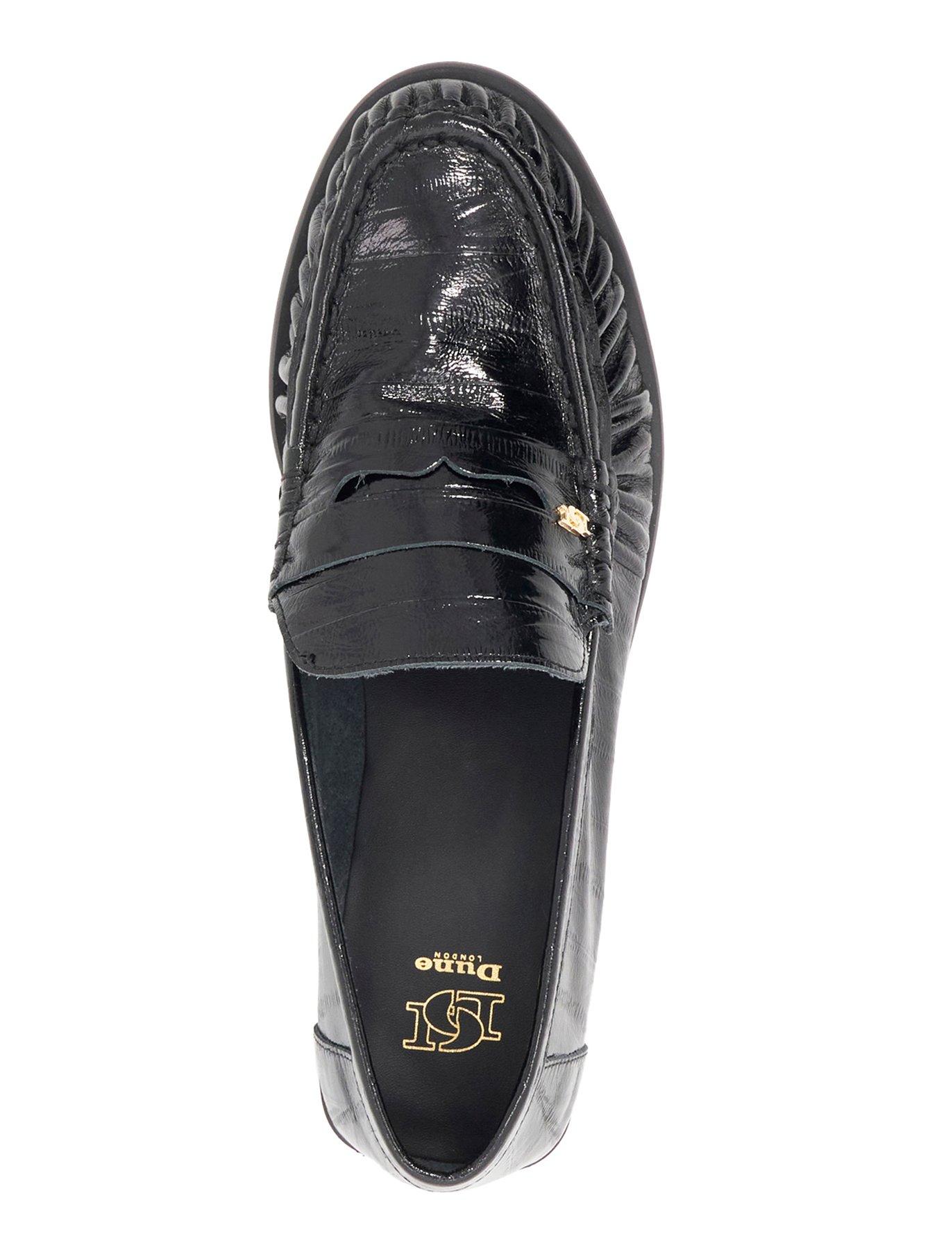 Image 4 of 6 of Dune London Grisella Leather Loafers - Black