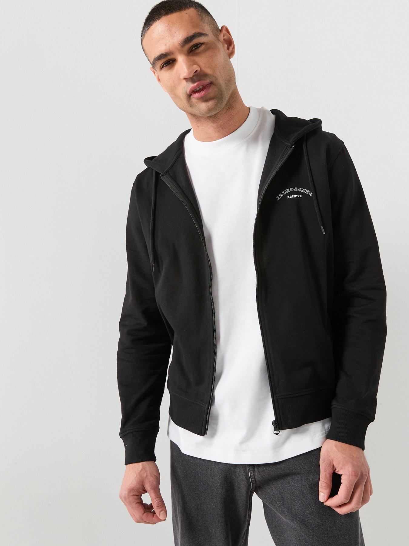 Jack & Jones College Zip Hoodie - Black