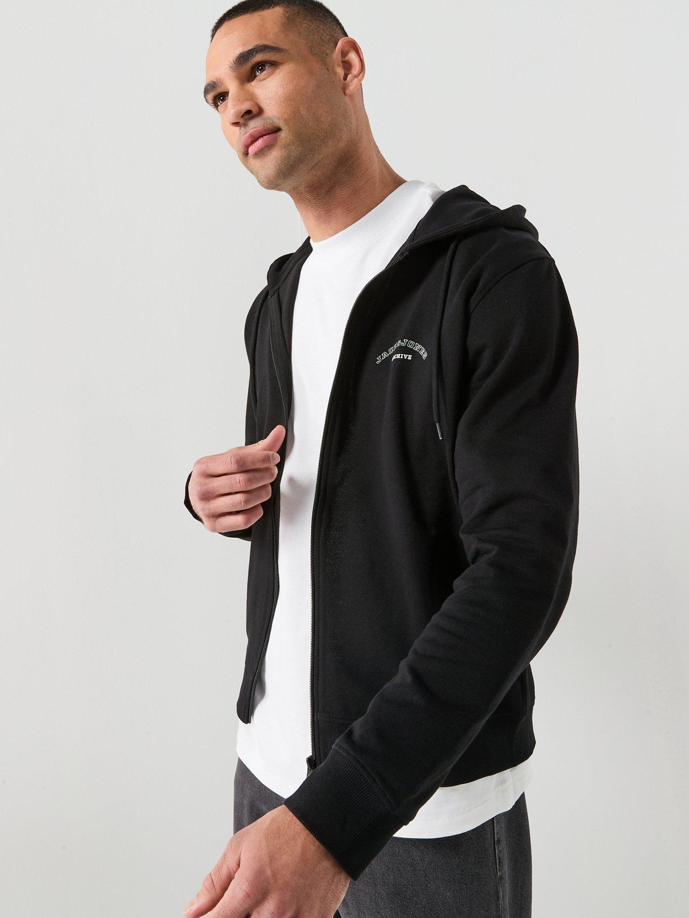 Image 5 of 6 of Jack & Jones College Zip Hoodie - Black