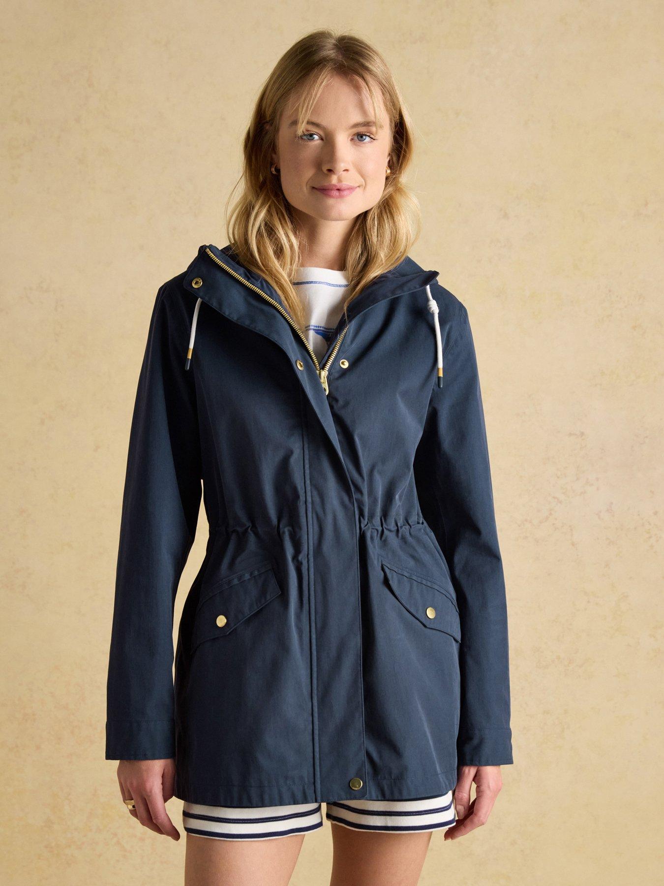 Joules Waterproof Raincoat With Hood - Navy