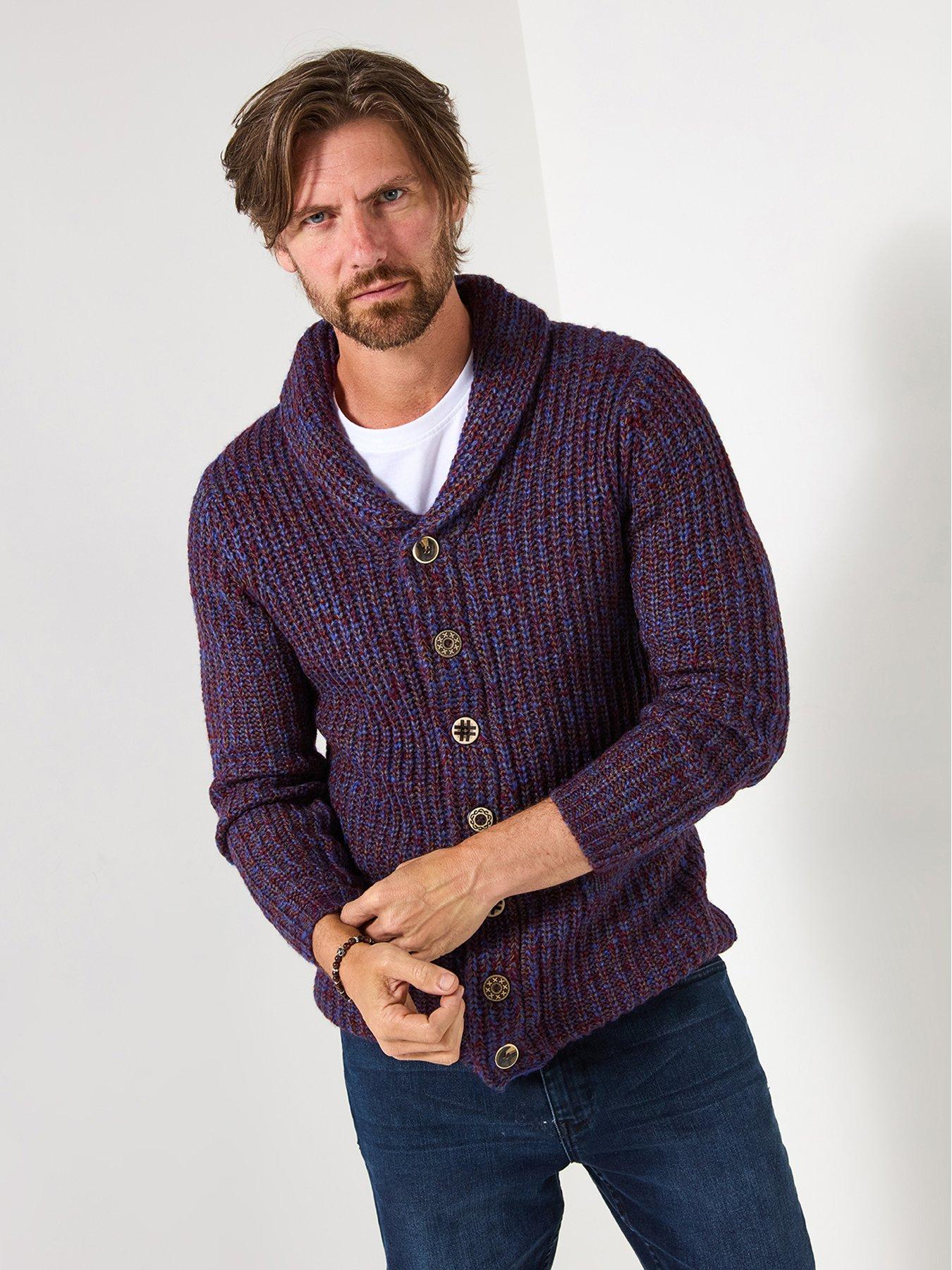 Image 1 of 4 of Joe Browns Reel Shawl Knitted Cardigan - Purple