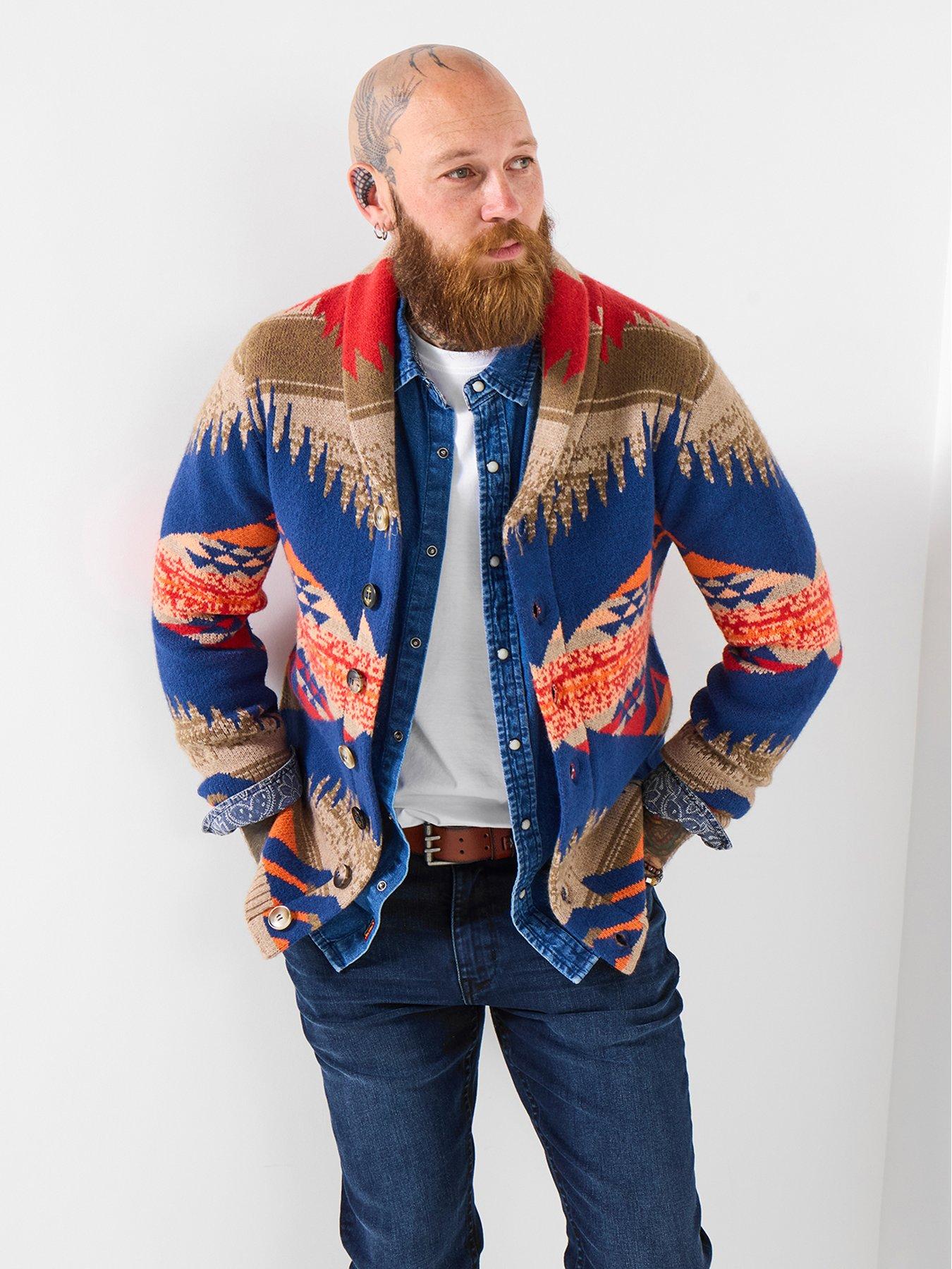 Image 1 of 6 of Joe Browns Wild Aztec Shawl Knitted Cardigan - Multi