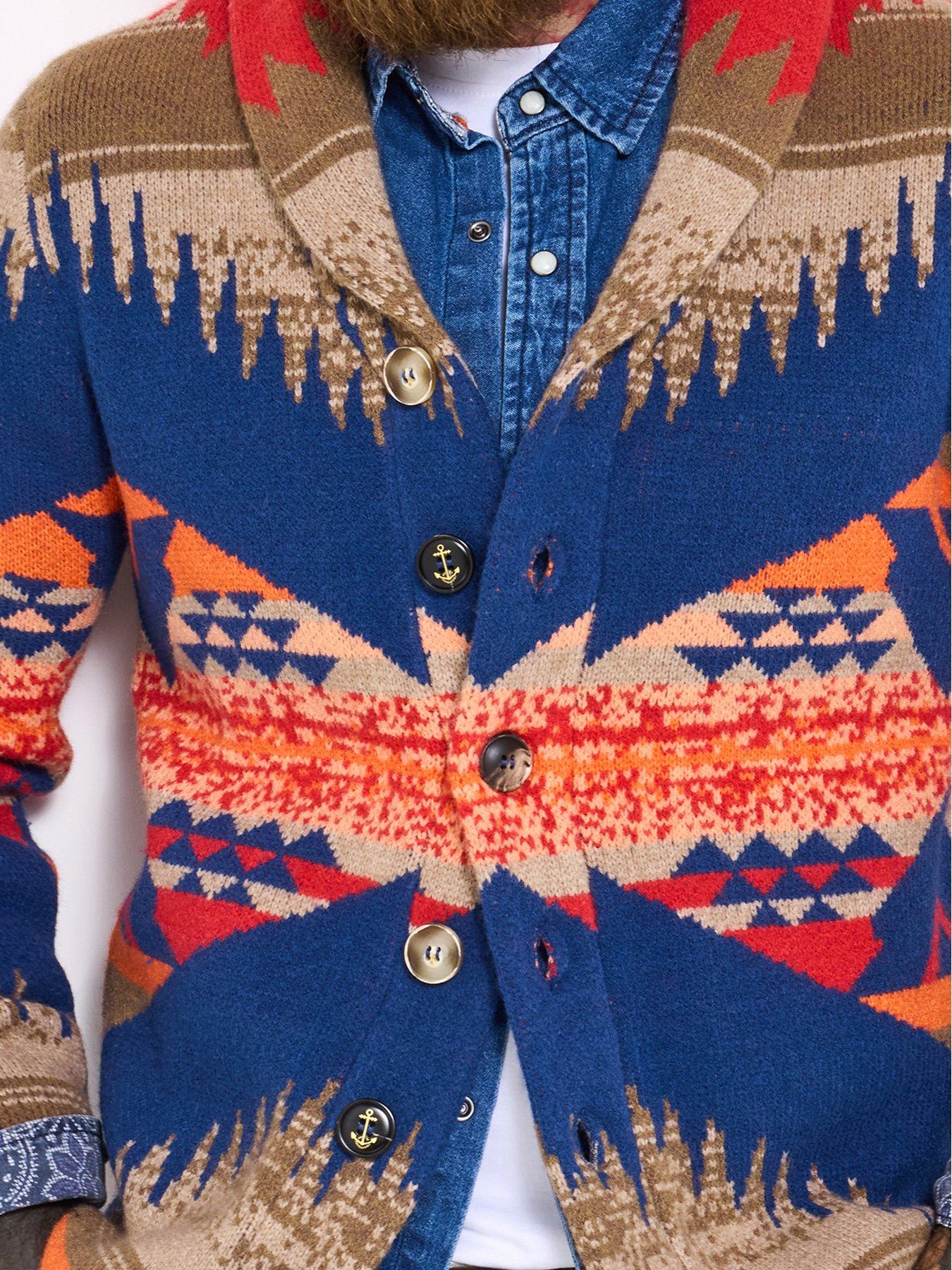 Image 4 of 6 of Joe Browns Wild Aztec Shawl Knitted Cardigan - Multi