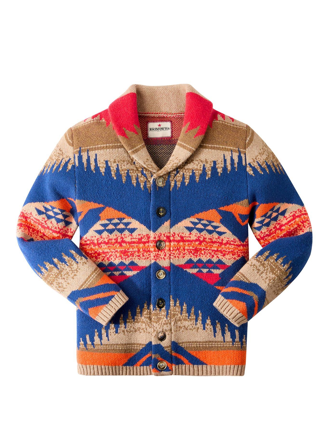 Image 6 of 6 of Joe Browns Wild Aztec Shawl Knitted Cardigan - Multi