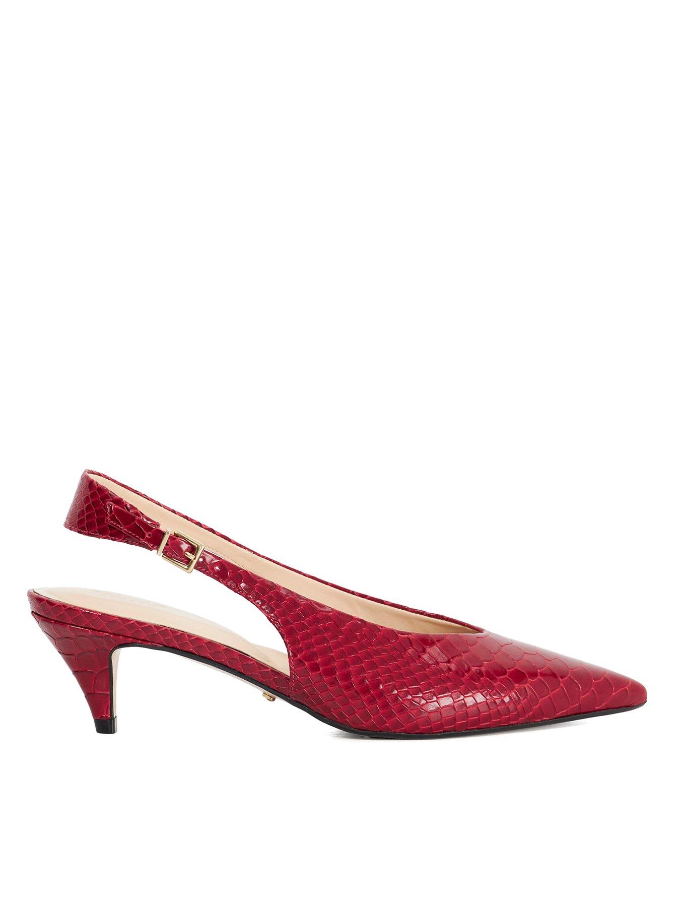 undefined Connect Leather Slingback Heel - Red