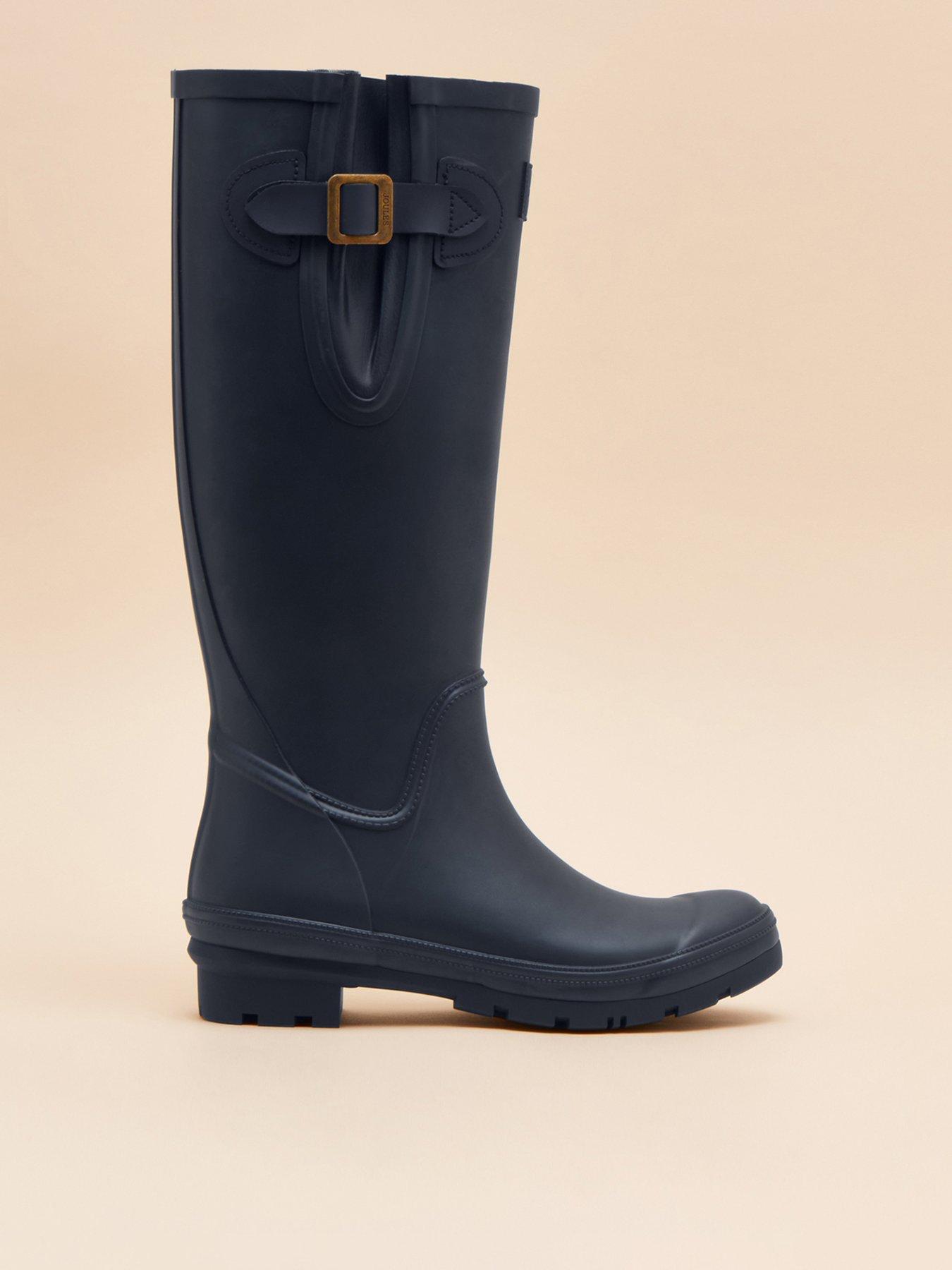 Joules Adjustable Tall Wellies - Navy Blue
