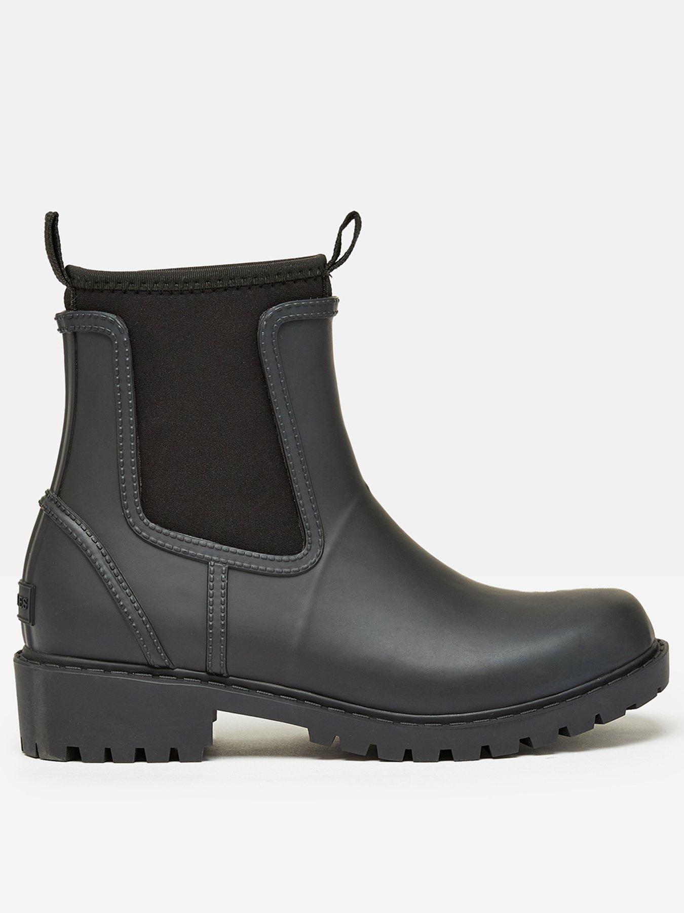 Joules Short Neoprene-Lined Ankle Wellies - Black