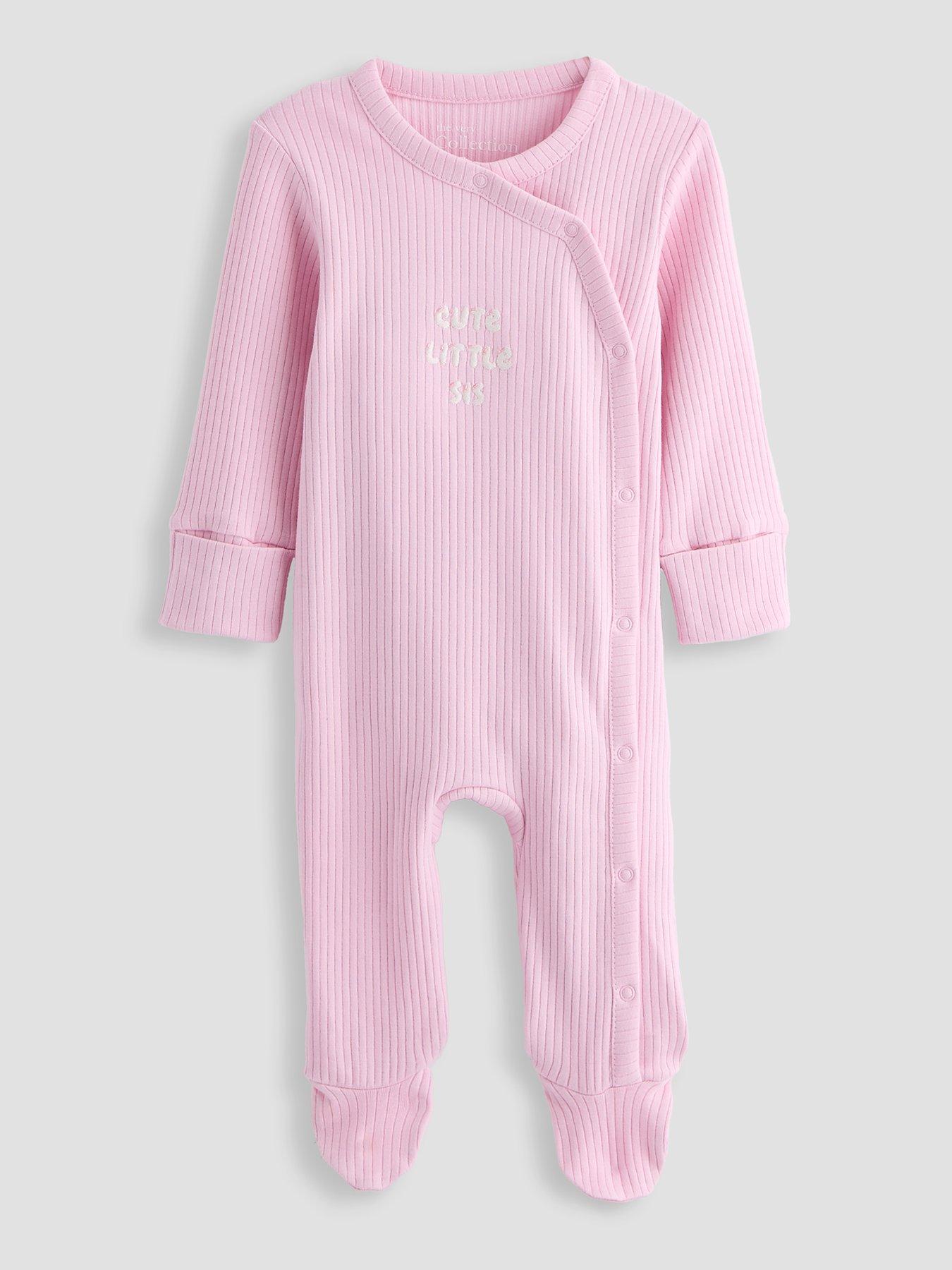 Image 1 of 4 of The Very Collection Cutest Little Sis Sleepsuit - Pink
