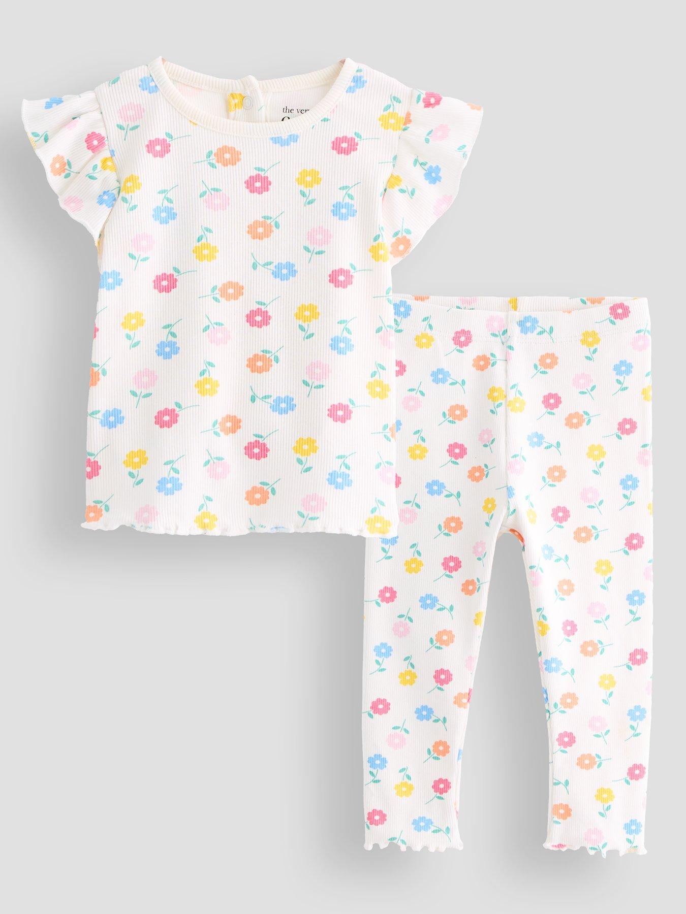 The Very Collection Floral T-Shirt And Legging Set - White