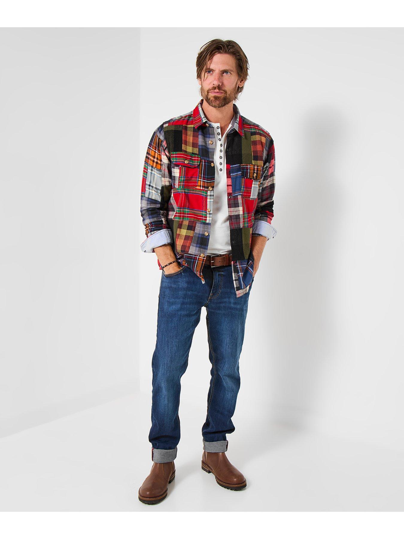 Image 2 of 6 of Joe Browns Patchwork Check Long Sleeve Casual Shirt - Multi