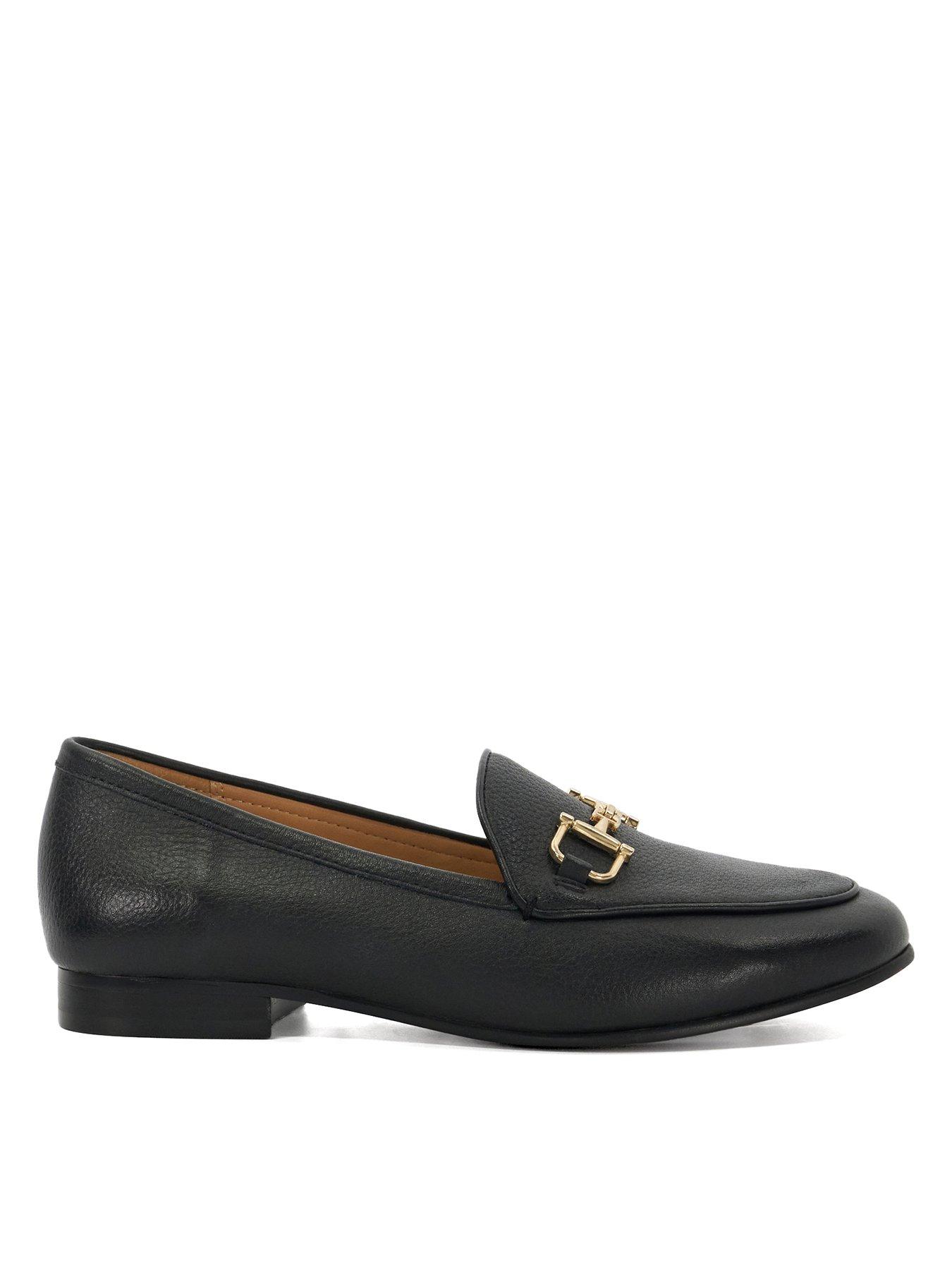 undefined Wide Fit Glair Leather Loafers - Black