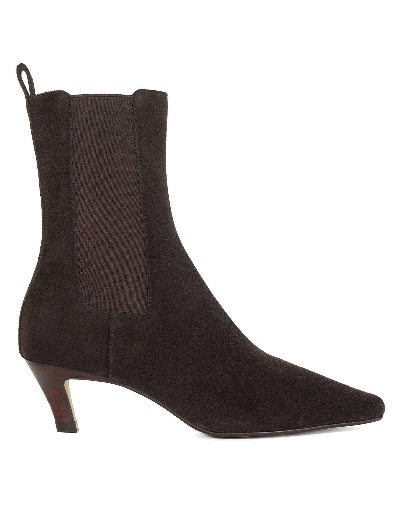 Dune London Wide Fit Odele Suede Ankle Boots - Brown