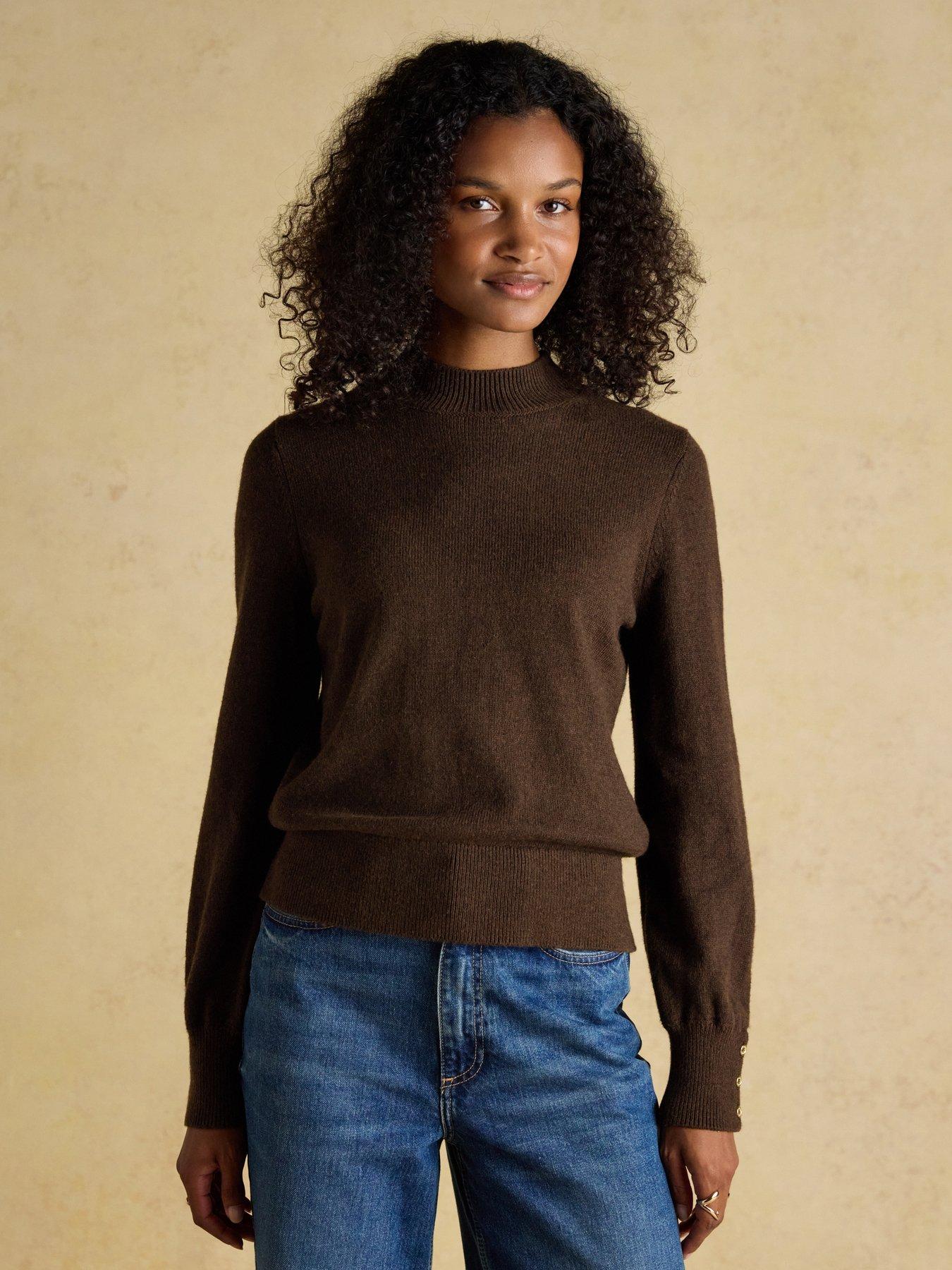 Joules High Neck Jumper - Brown