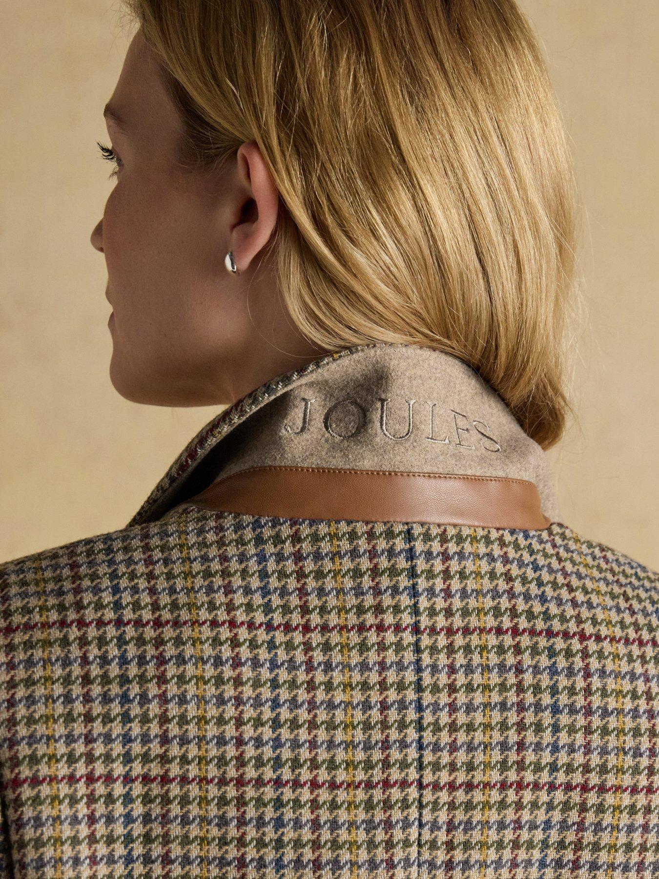 Image 4 of 6 of Joules Relaxed Fit Tweed Blazer - Elton Tweed - Brown