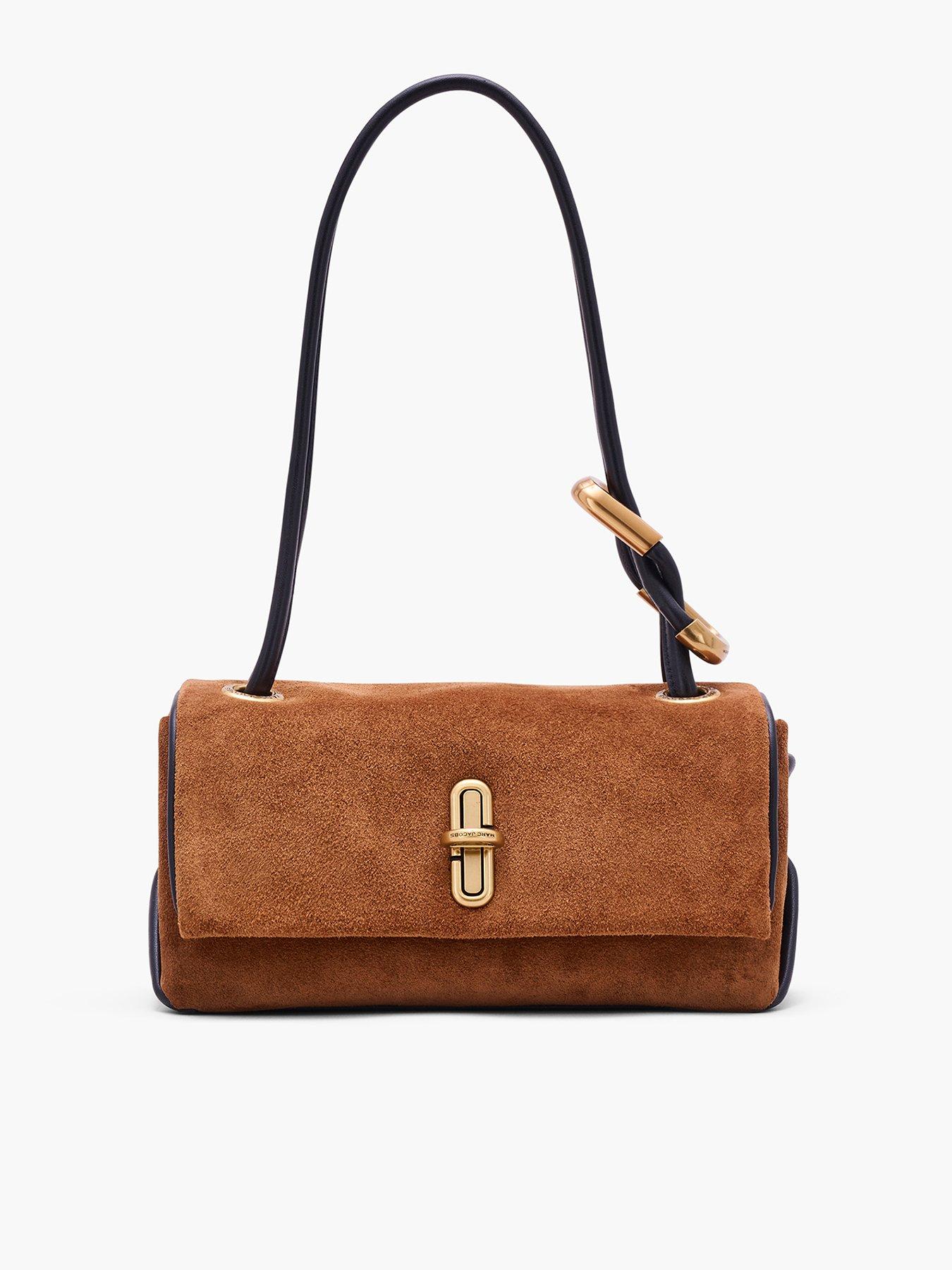MARC JACOBS The Mini Suede Dual Shoulder - Brown
