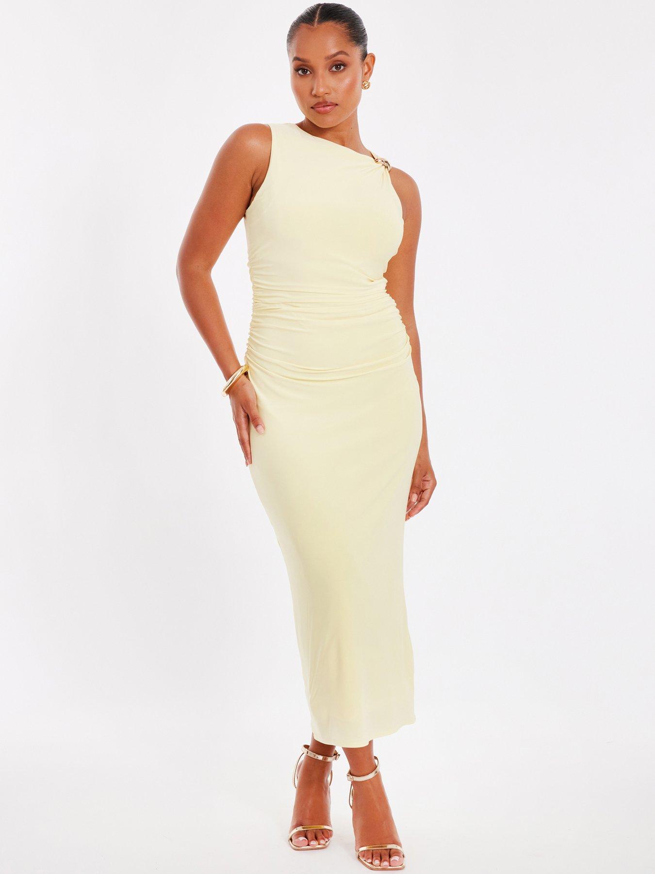 undefined Petite Yellow Gold Buckle Midaxi Dress