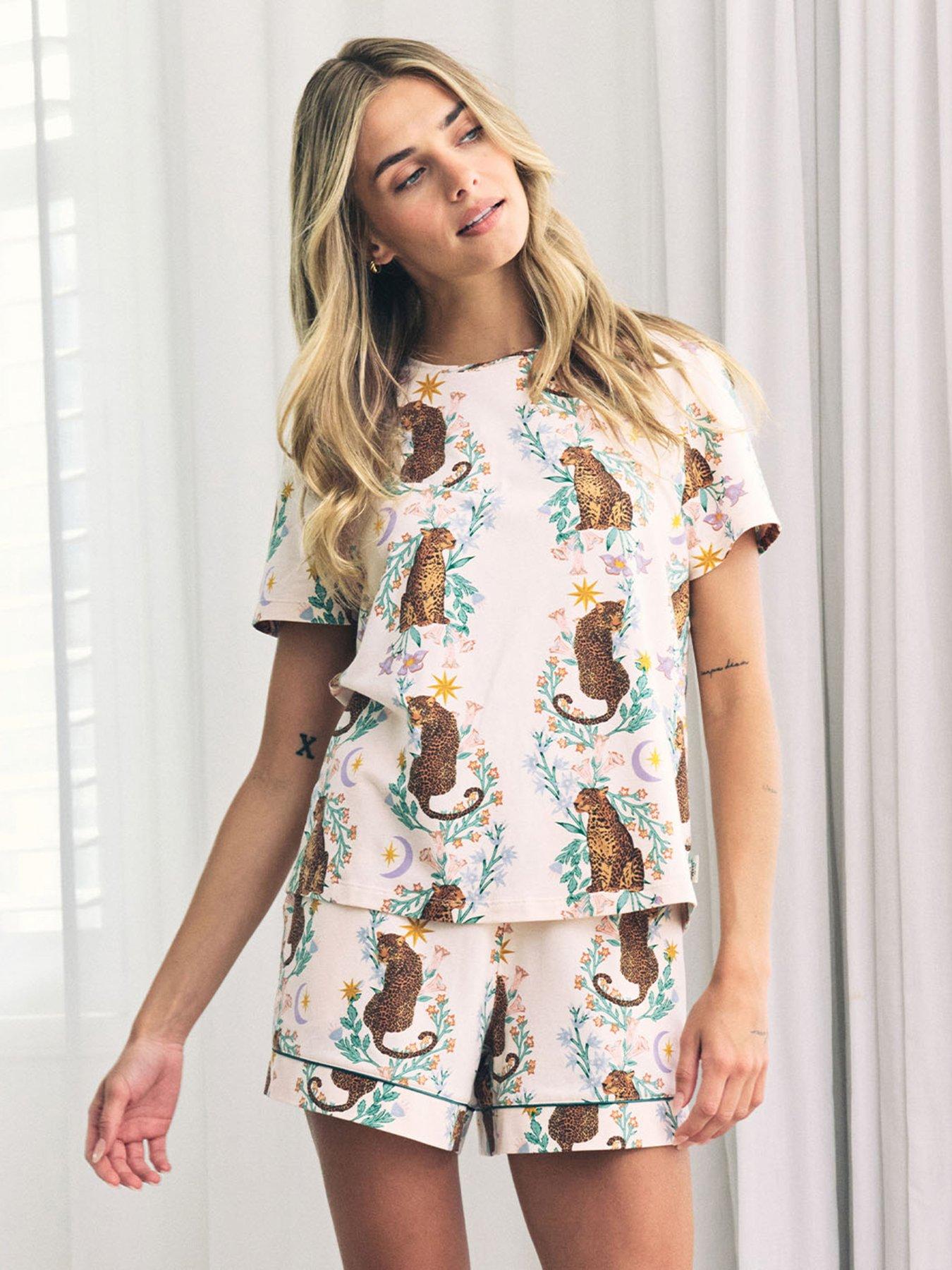 undefined Crew Neck Short Set In Cotton - Off White