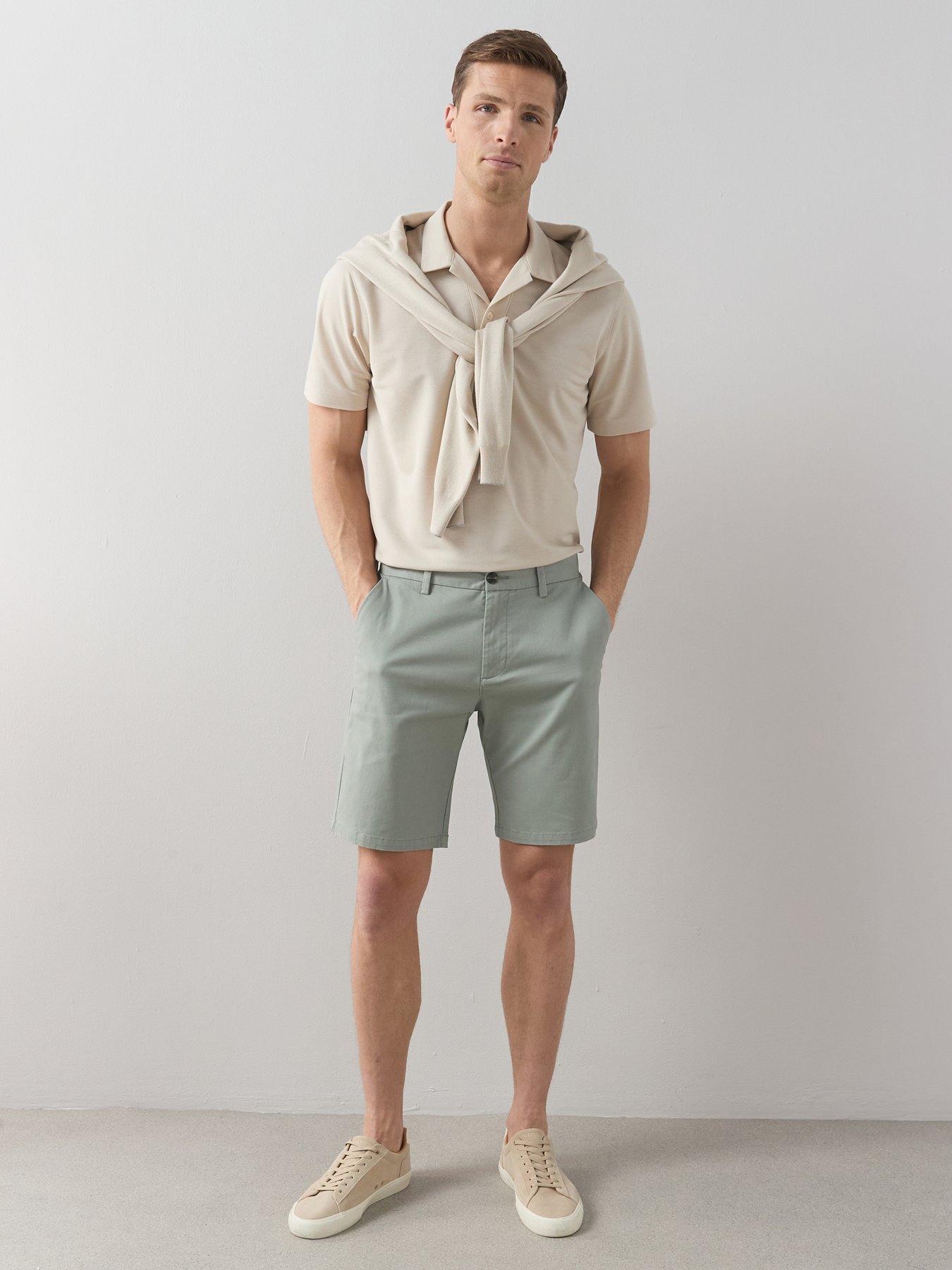 Image 1 of 7 of The Very Collection Slim Fit Chino Short With Stretch - Green