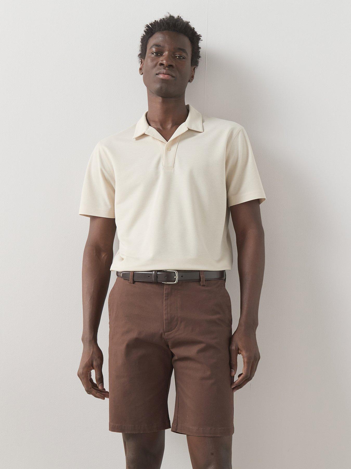 Image 1 of 7 of The Very Collection Cotton Rich Slim Fit Chino Short With Stretch - Brown