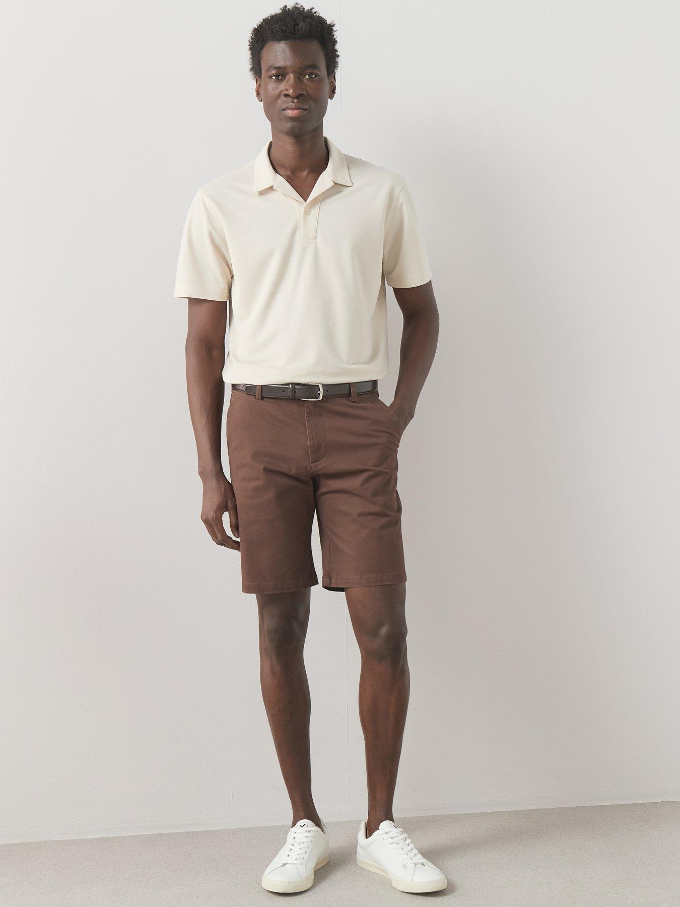 Image 3 of 7 of The Very Collection Cotton Rich Slim Fit Chino Short With Stretch - Brown