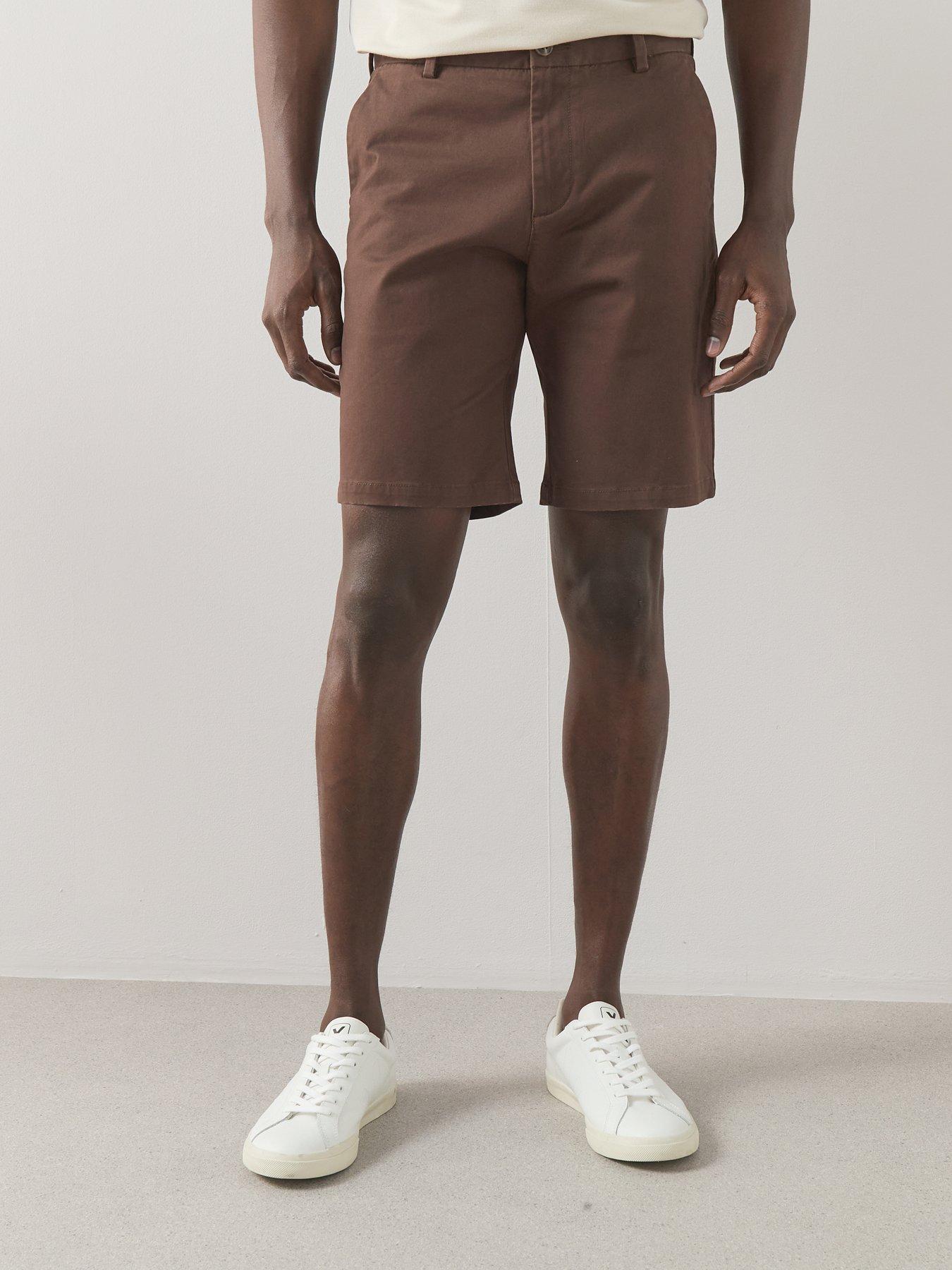 Image 5 of 7 of The Very Collection Cotton Rich Slim Fit Chino Short With Stretch - Brown