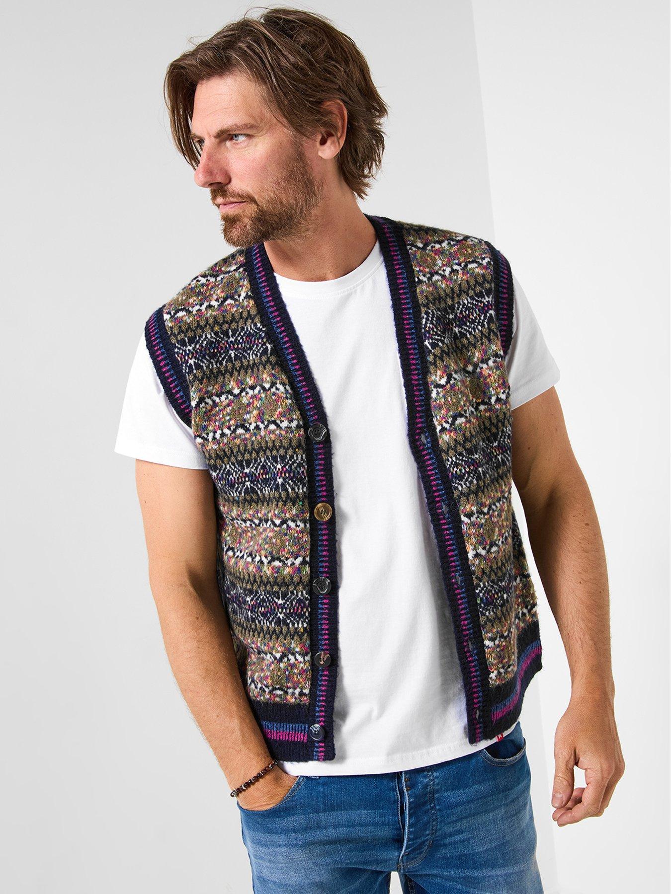 Image 1 of 6 of Joe Browns Bold Pattern Knitted Vest - Multi