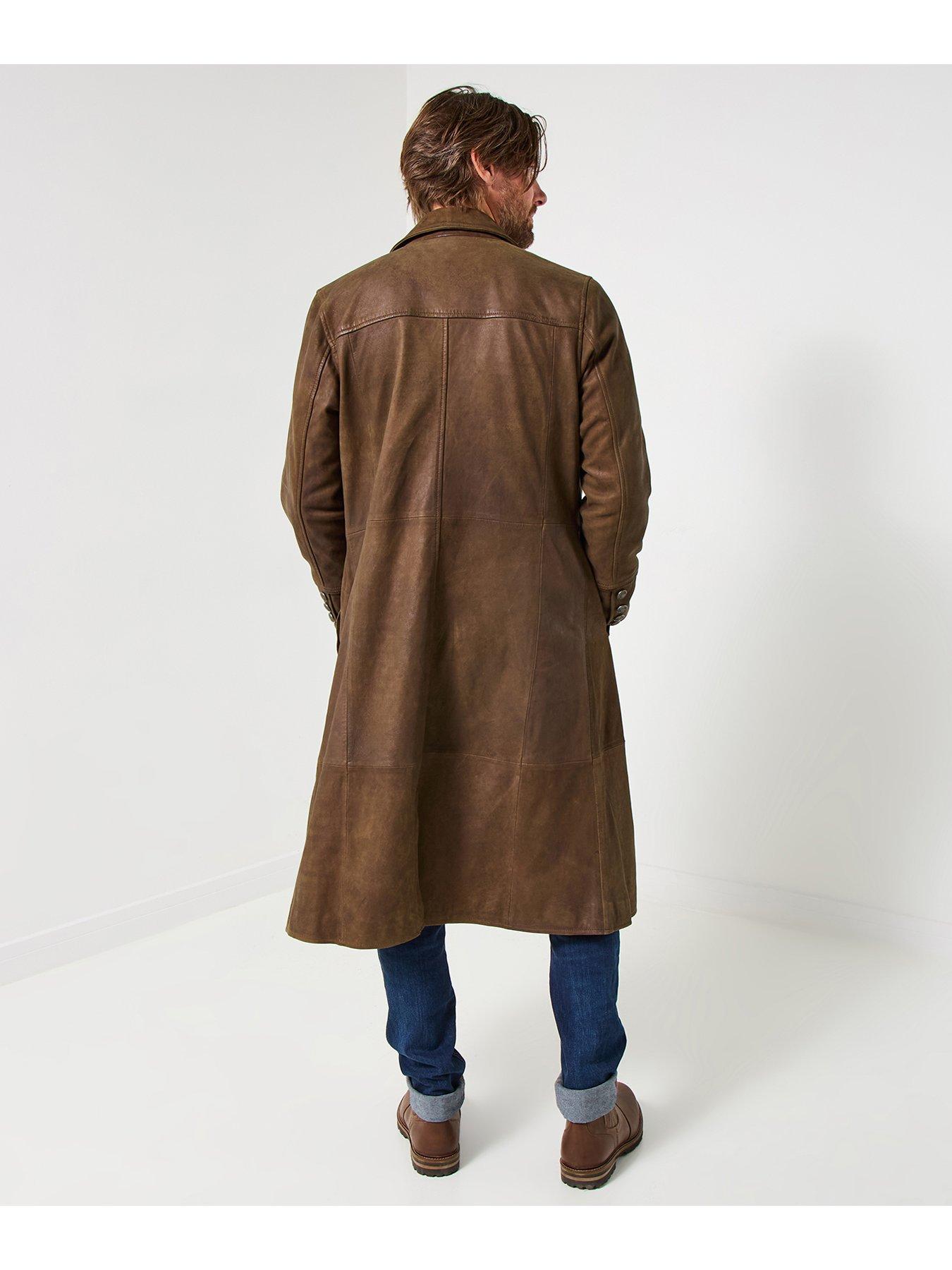 Joe Browns Leather Military Overcoat Very