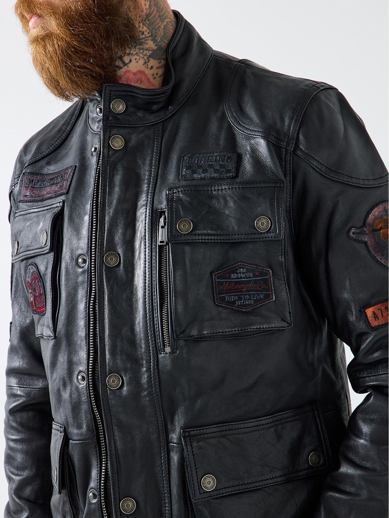 Joe Browns Vintage Badge Leather Jacket | Very