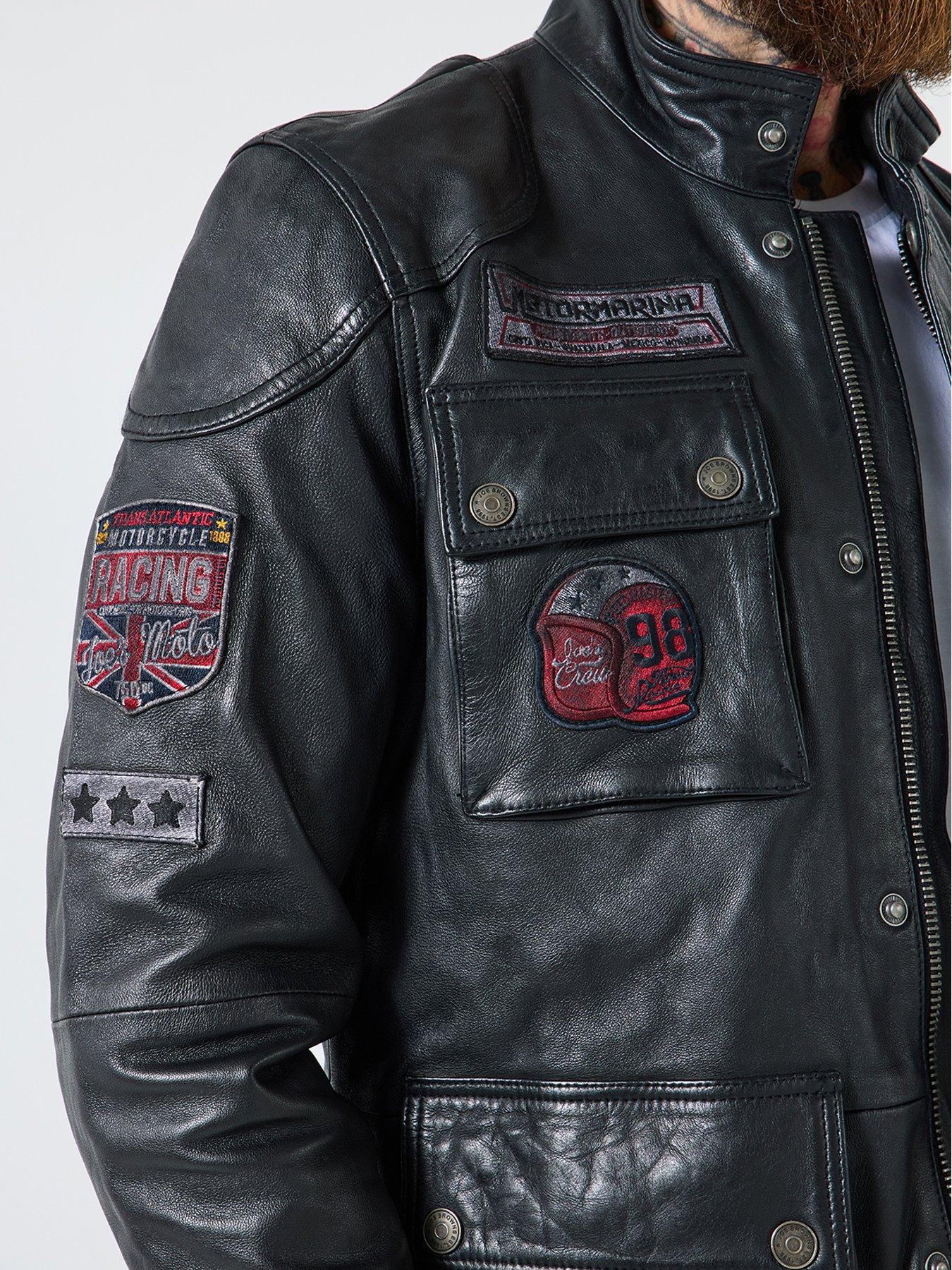 Joe Browns Vintage Badge Leather Jacket | Very