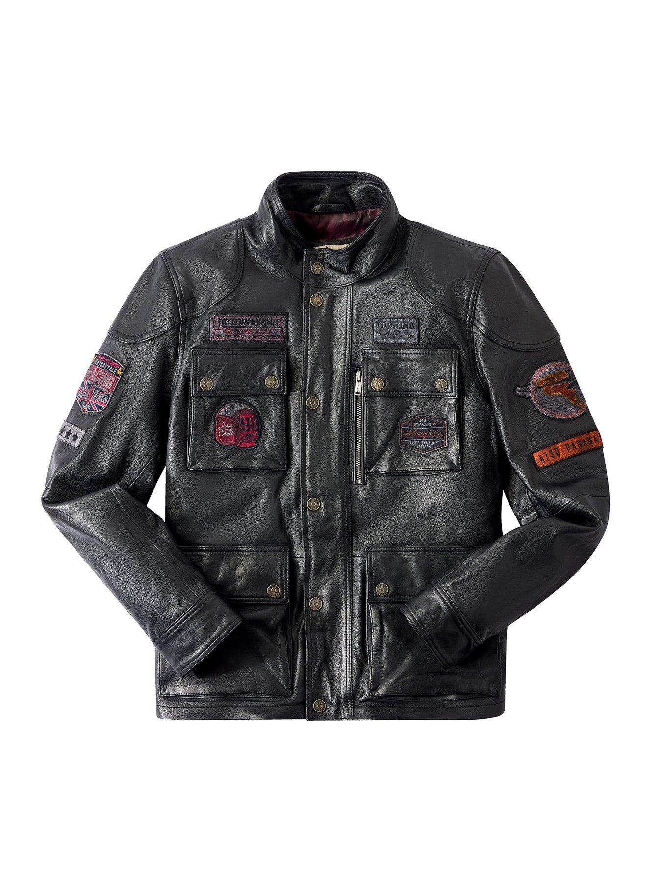 Joe Browns Vintage Badge Leather Jacket | Very