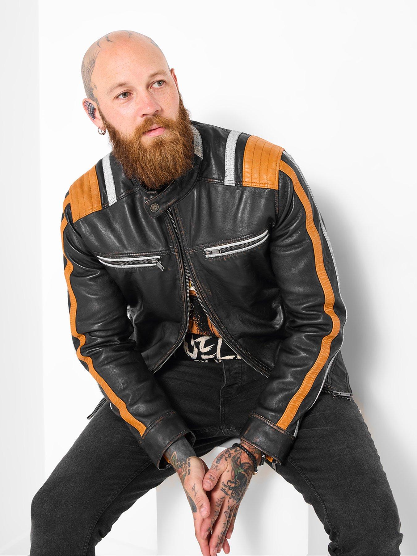 undefined Joe Browns Black Leather Biker Jacket