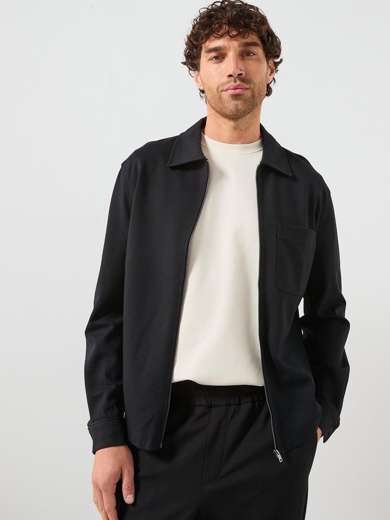 mango-jon-full-zip-sweat-top-black