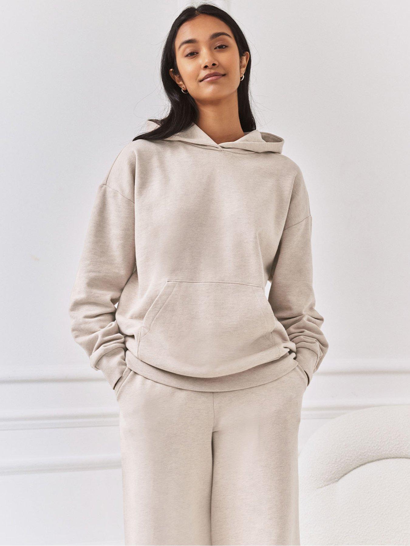 CHELSEA PEERS Long Sleeve Over Head Hoodie - Beige