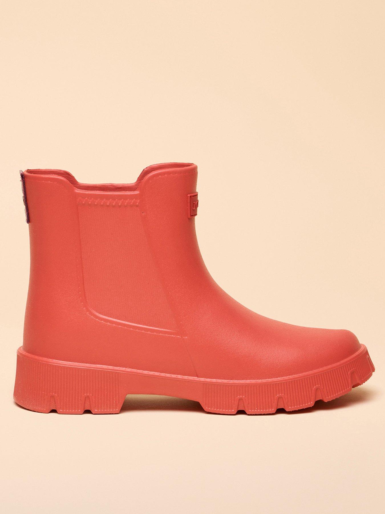undefined Lightweight Ankle Wellies - Red/orange