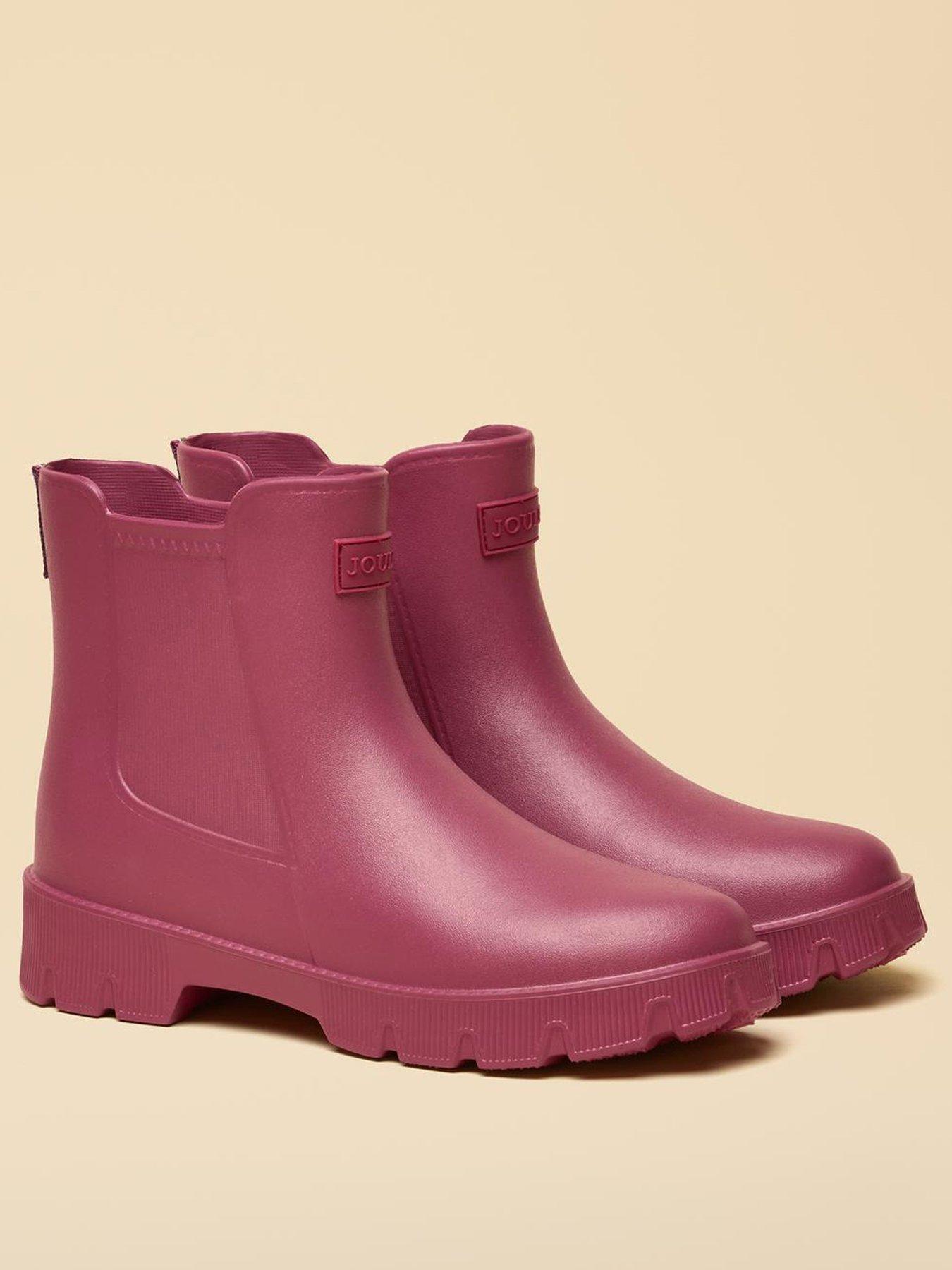 Image 2 of 6 of Joules Lightweight Ankle Wellies - Berry Red