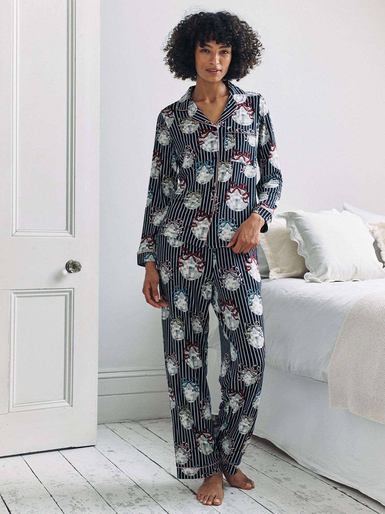 CHELSEA PEERS Long Button Up Set - Navy
