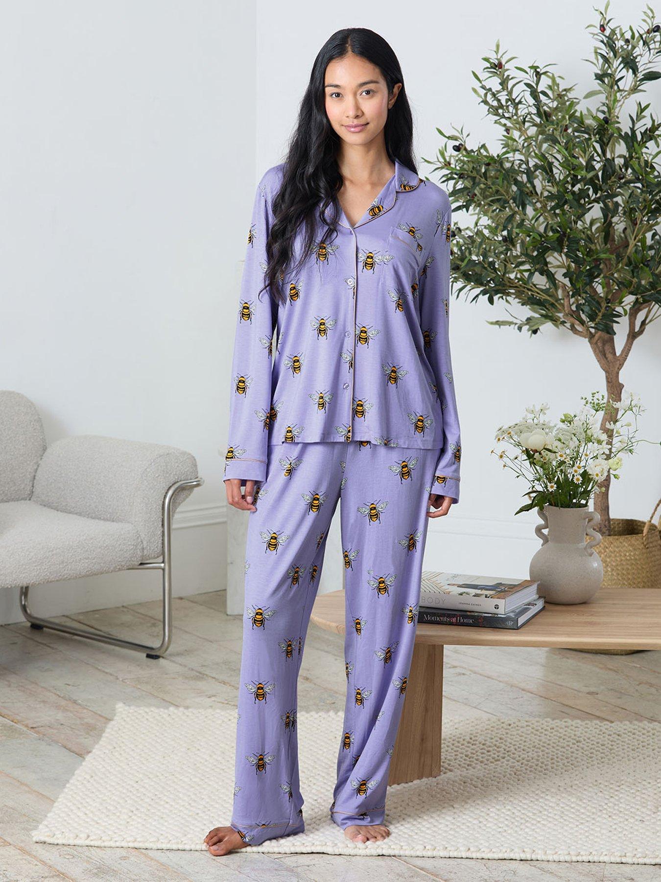 CHELSEA PEERS Classic Long Button Up Set - Lilac
