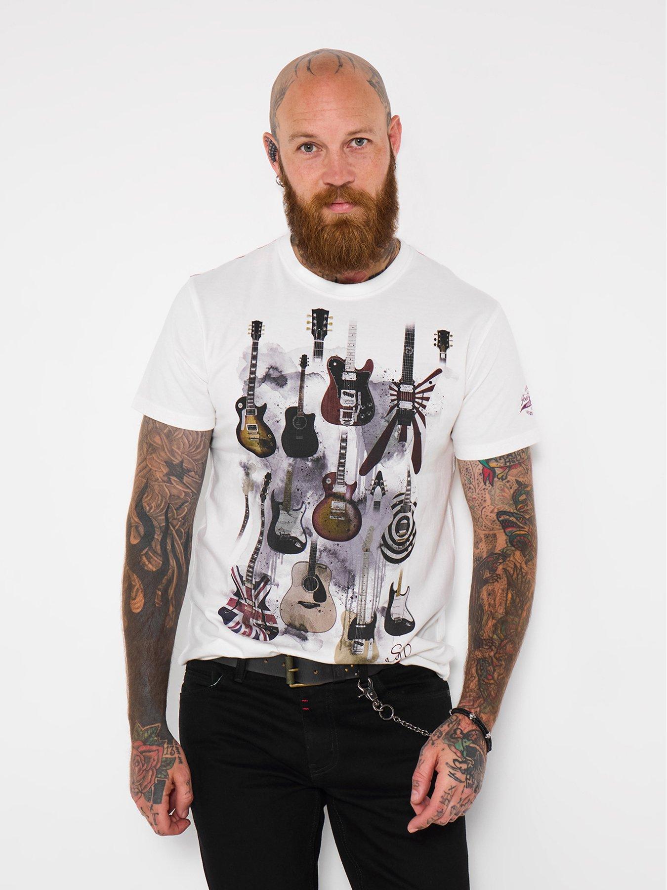 undefined Guitar Graphic T Shirt - White