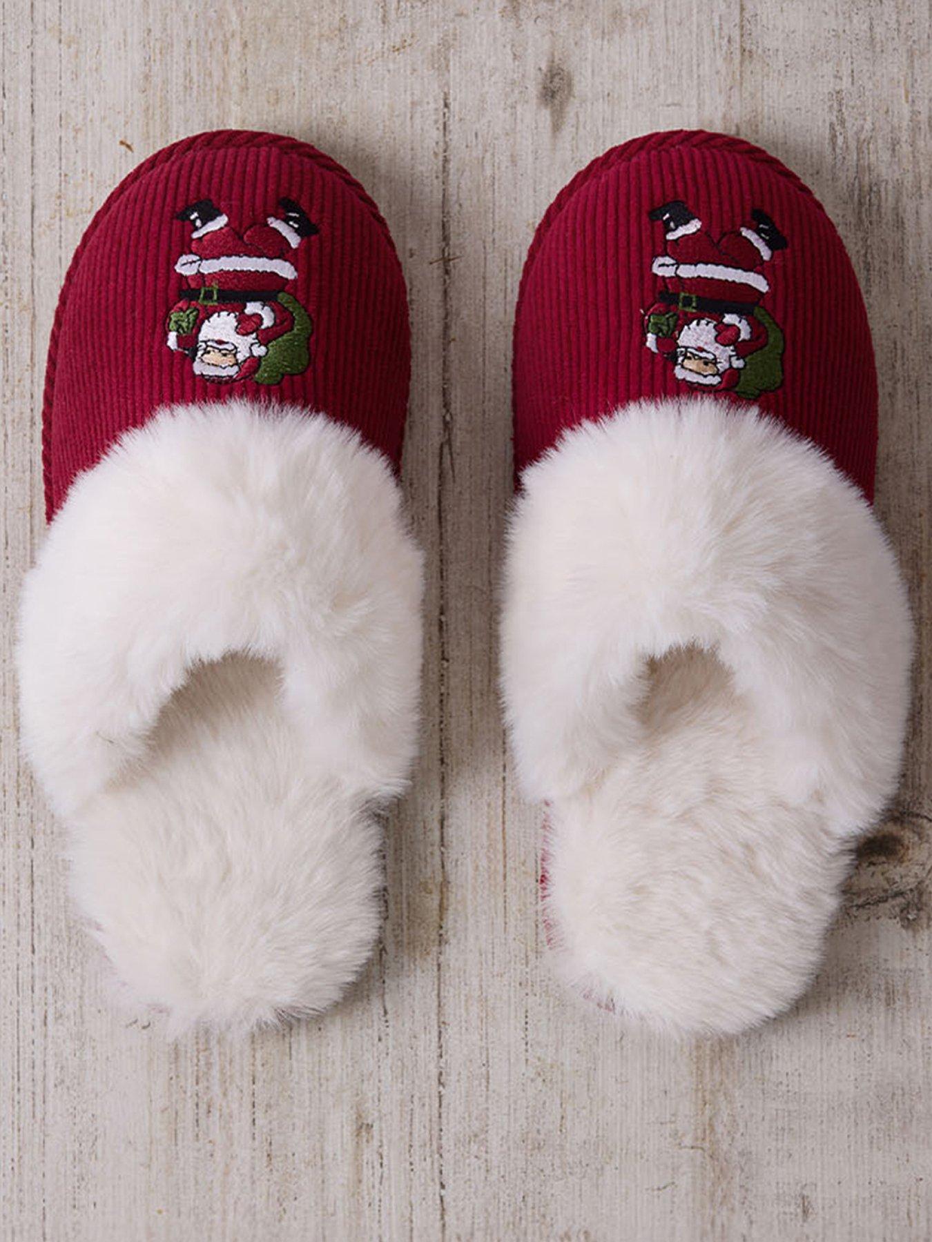 CHELSEA PEERS Chelsea Peers Womens Cord Slippers With Embroidery - Red