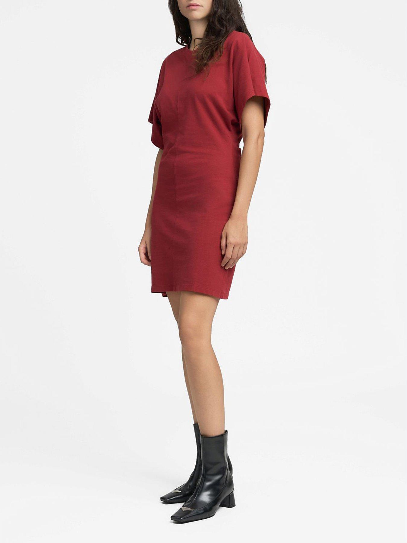 Replay Short Mini T-Shirt Dress - Red | Very